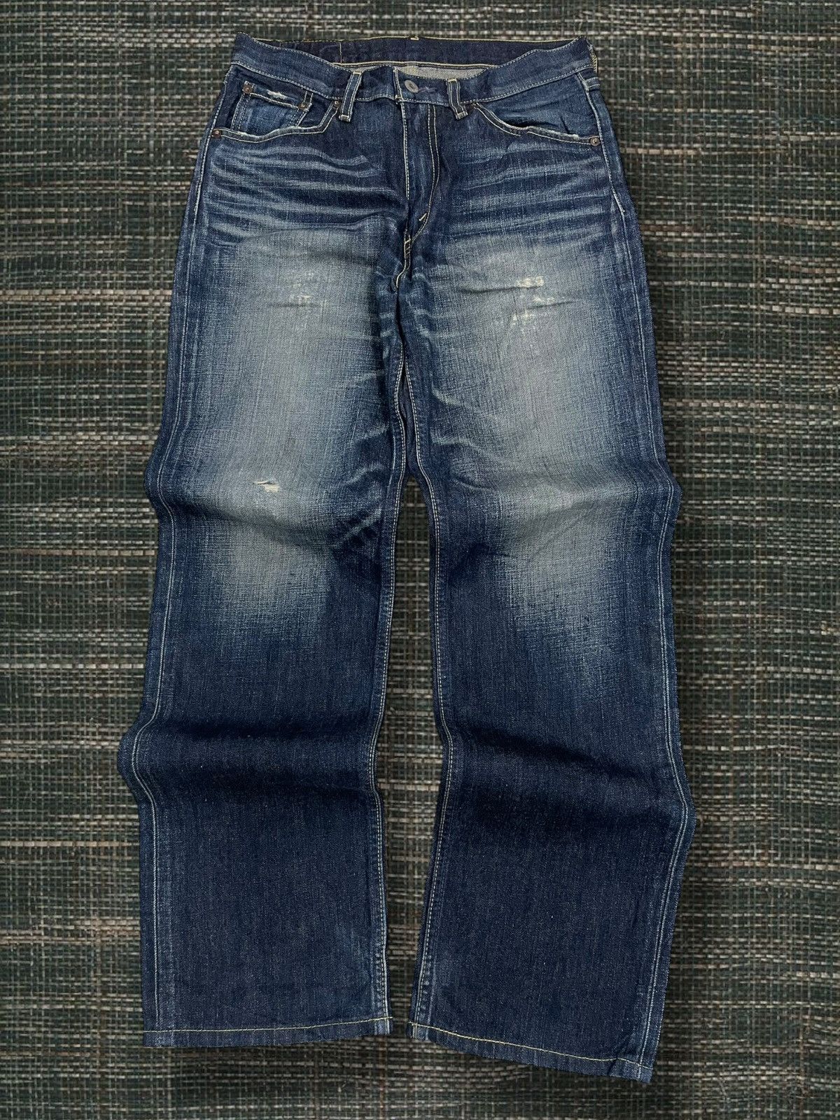 Levi's Vintage Clothing Vintate 1990s Designer Levis 502 Distressed Blue Denim Size US 29 - 1 Thumbnail