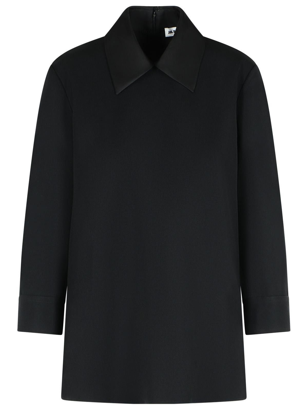 JIL SANDER Black Wool Blouse