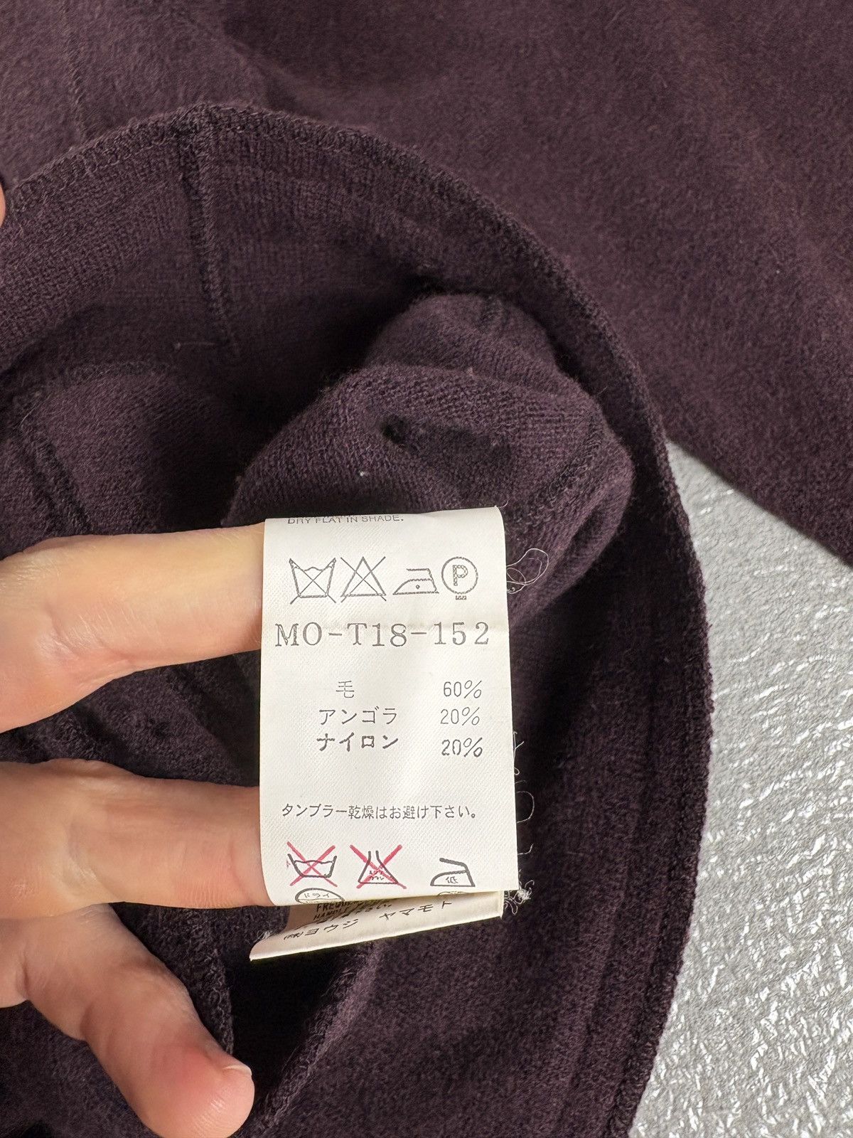 Yohji Yamamoto Yohji Yamamoto Y's SS11 Wool Knitted Hoodie Burgandy Size US L / EU 52-54 / 3 - 8 Thumbnail