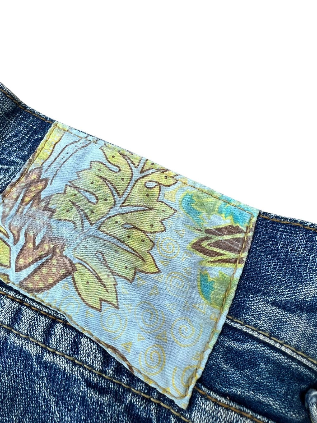 If Six Was Nine Vintage Unknown Brand Mud Denim Wide Leg Jeans Bootcut Flare Size US 31 - 18 Thumbnail