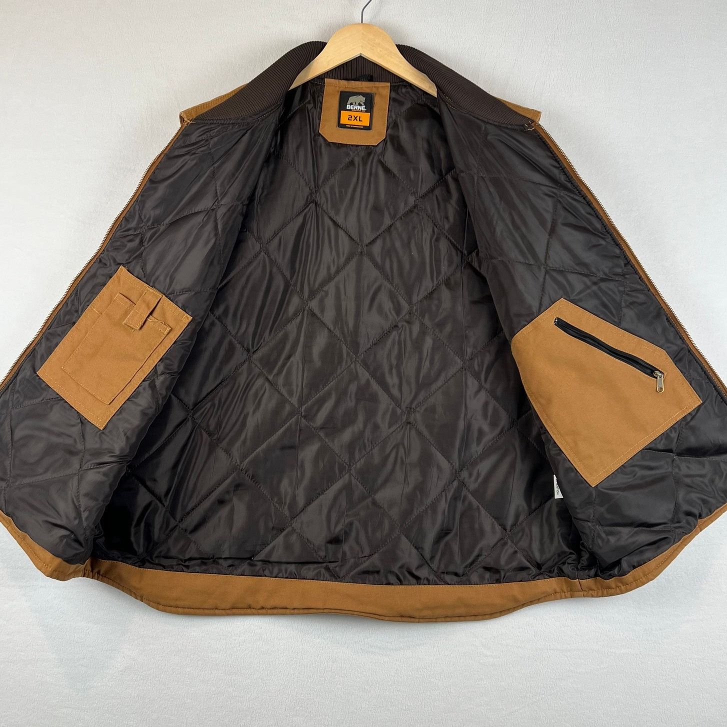 Other Berne Workwear Quilt Lined Canvas Duck Full Zip Vest Men XXL Size US XXL / EU 58 / 5 - 5 Thumbnail