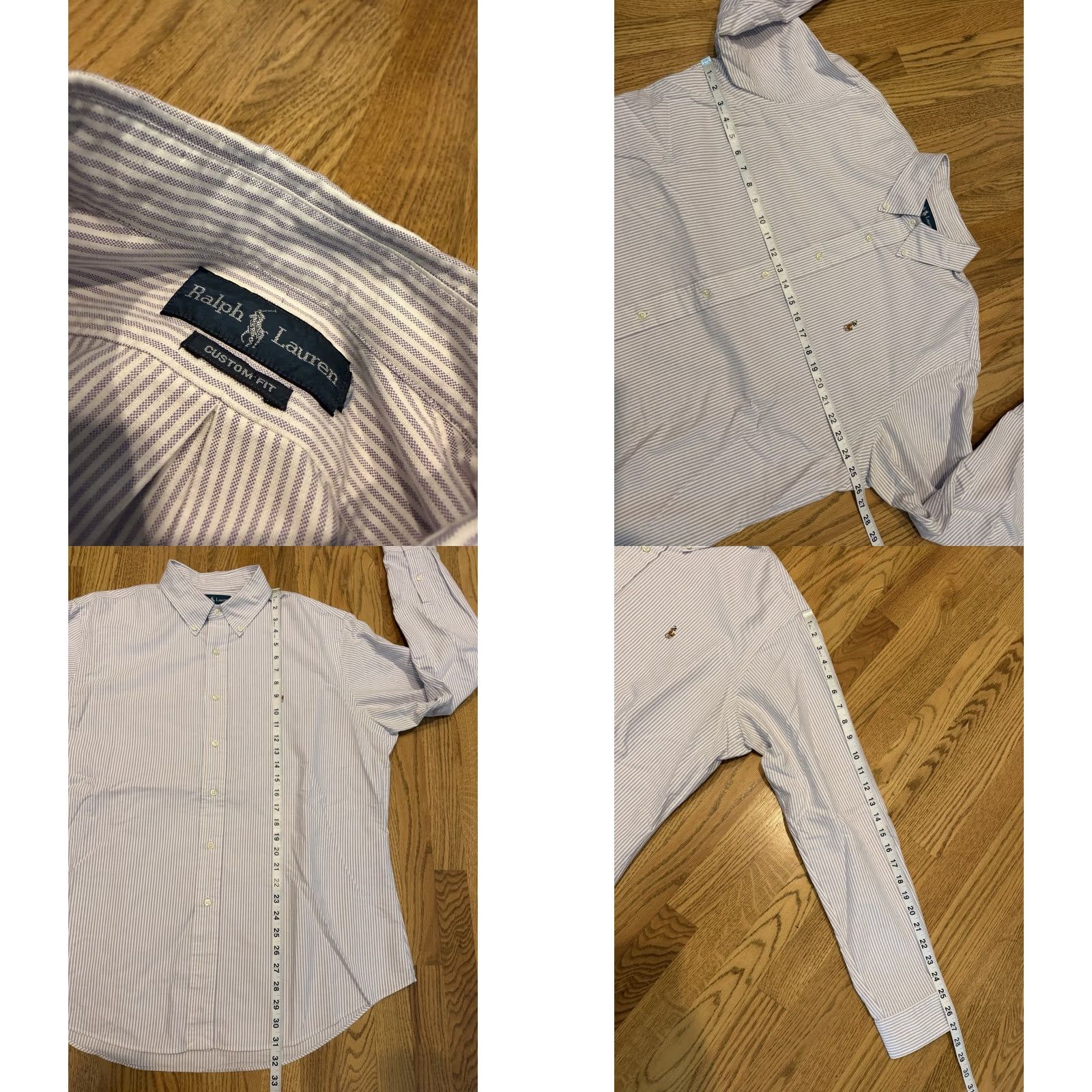 Polo Ralph Lauren VINTAGE Polo Ralph Lauren Oxford Button-Down Shirt Men’s 2XL Stripe Purple Pony OCBD Shirt Size US XXL / EU 58 / 5 - 8 Thumbnail