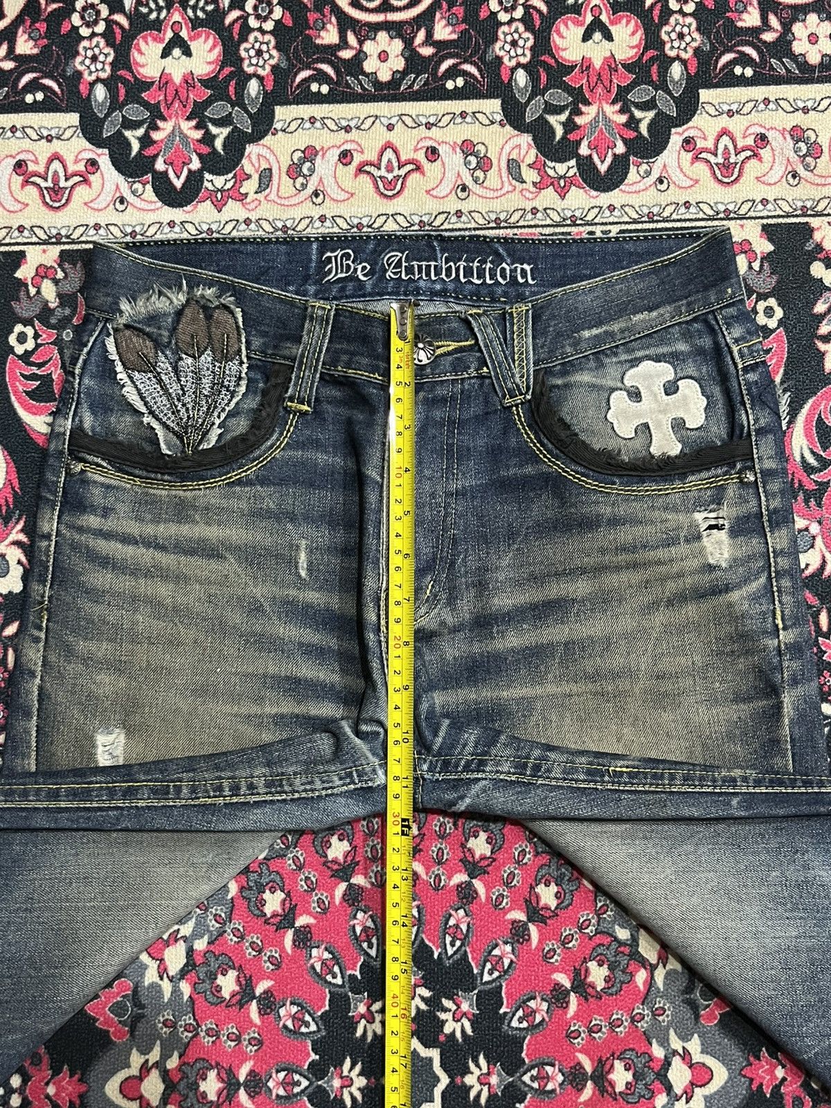 Affliction Japanese Be Ambition White Cross “Ambition” Slogan Jeans Size US 30 / EU 46 - 16 Thumbnail