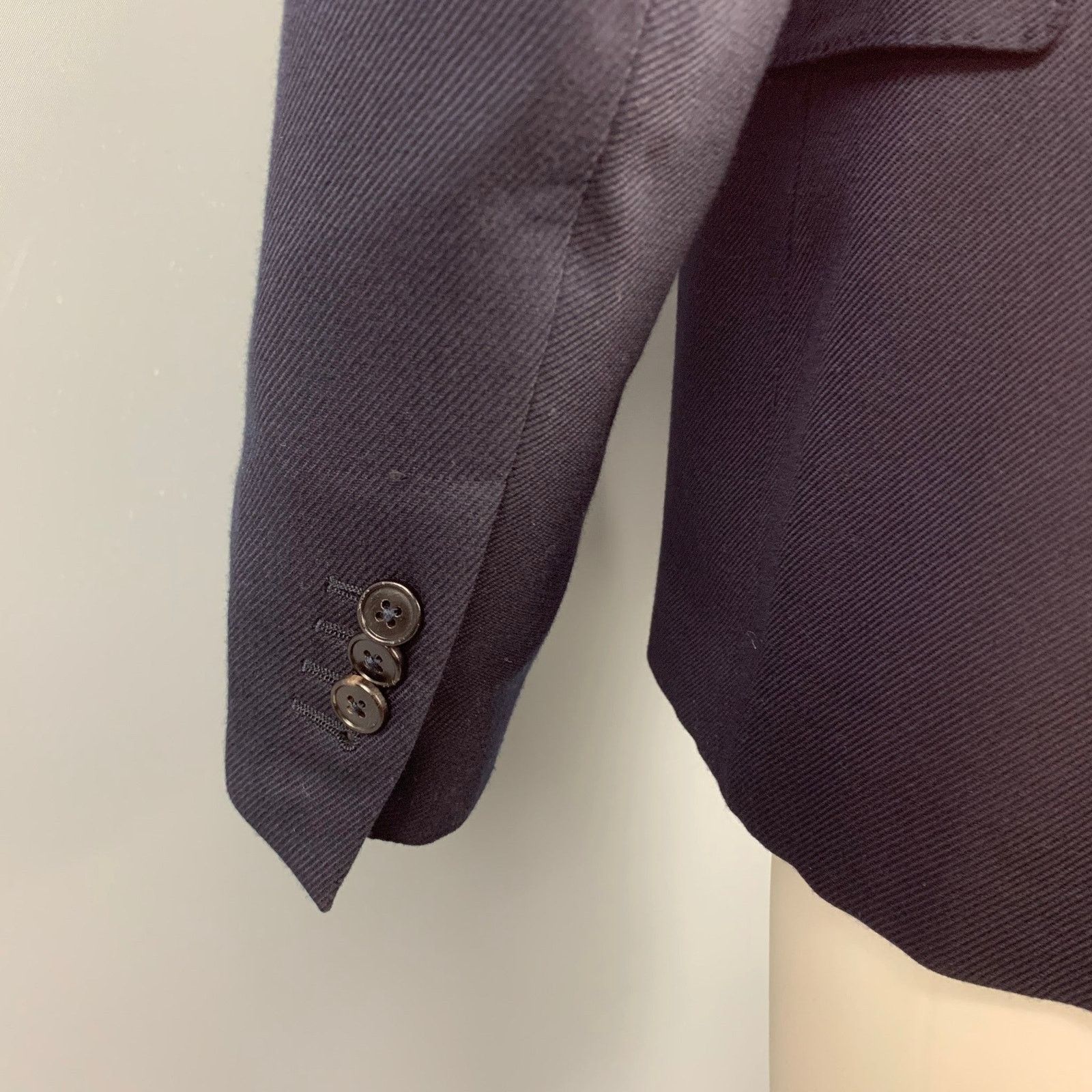 Ermenegildo Zegna ERMENEGILDO ZEGNA Size 40 Navy Silk / Wool Custom Sport Coat Size 40R - 5 Thumbnail