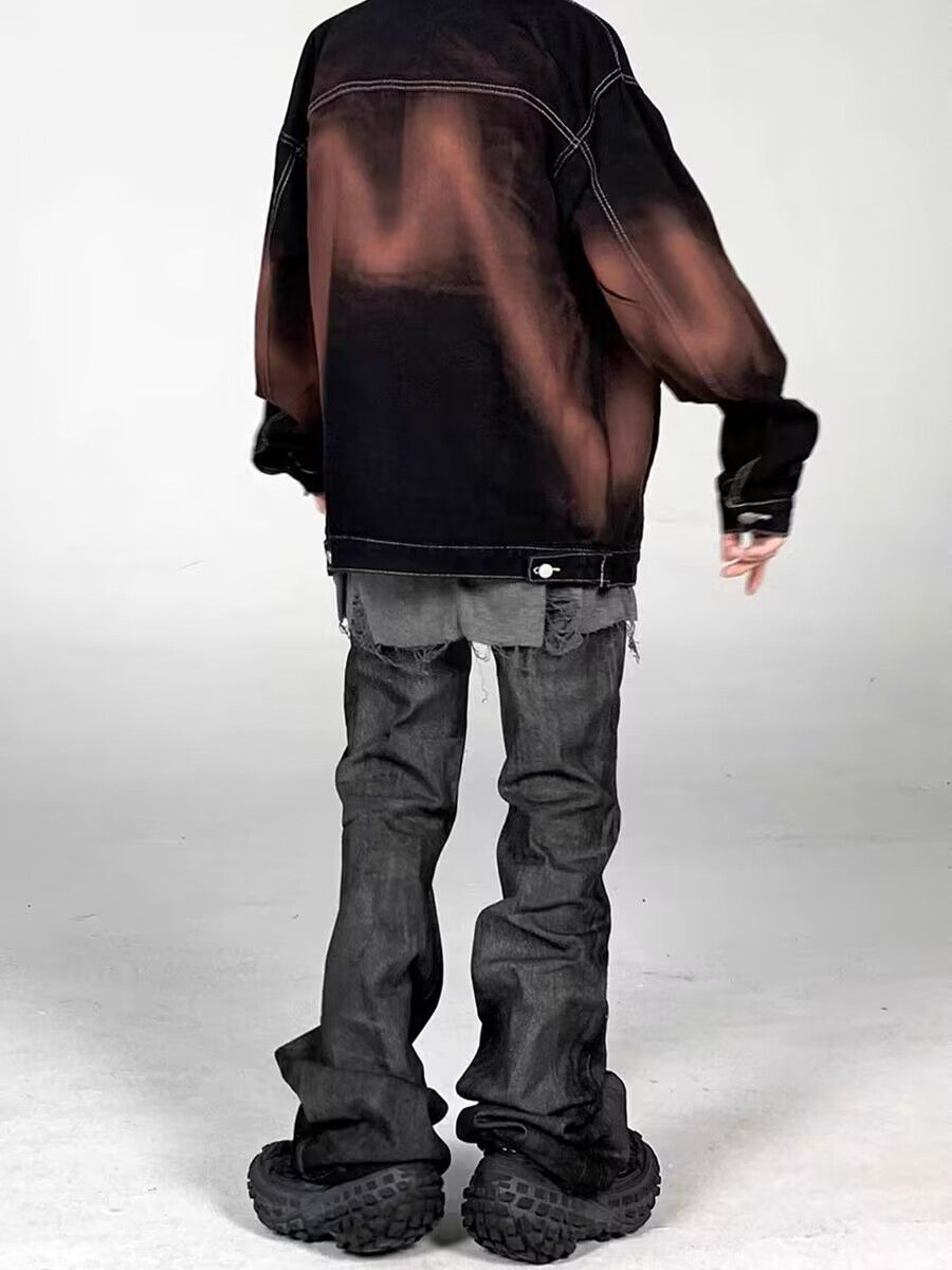 Japanese Brand × Jean High Street Coated Rough Glossy Micro-Flare Jeans Size US 32 / EU 48 - 5 Thumbnail