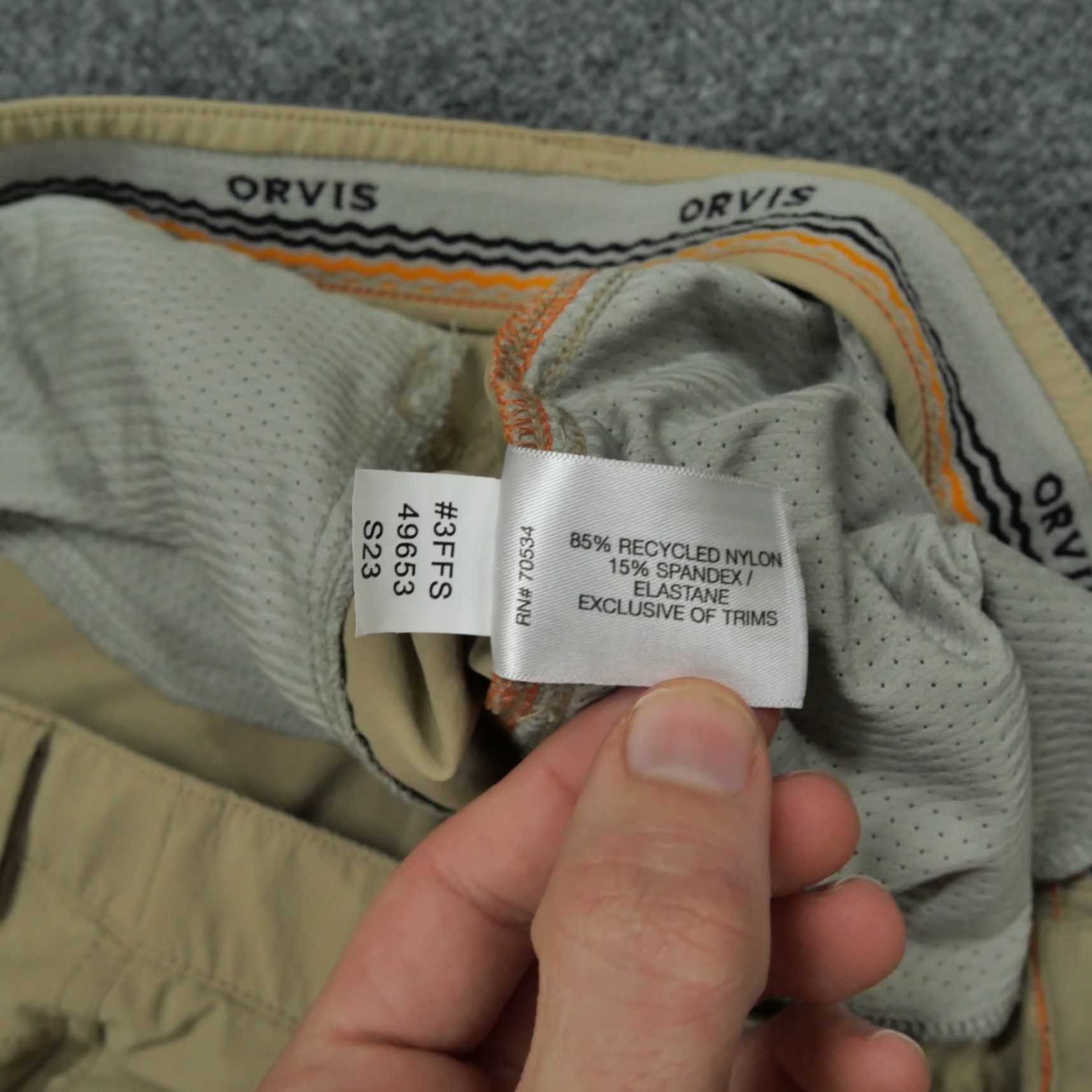Orvis Orvis Pants Womens 16 Tan Khaki Outdoors Lightweight Stretch 35x32 Casual Workwear- Beige 16 Regular Inseam 32 Straight Windbreaker Muslen? Size 24" / US 00 / IT 34 - 7 Thumbnail