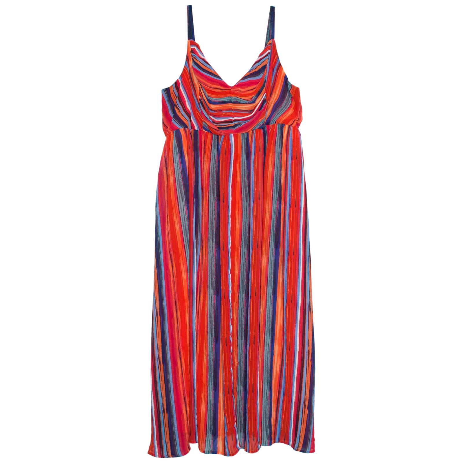 Torrid Torrid Maxi Dress Chiffon Striped Flowy Sleeveless 3 3X Size 3XL / US 20-22 - 1 Thumbnail