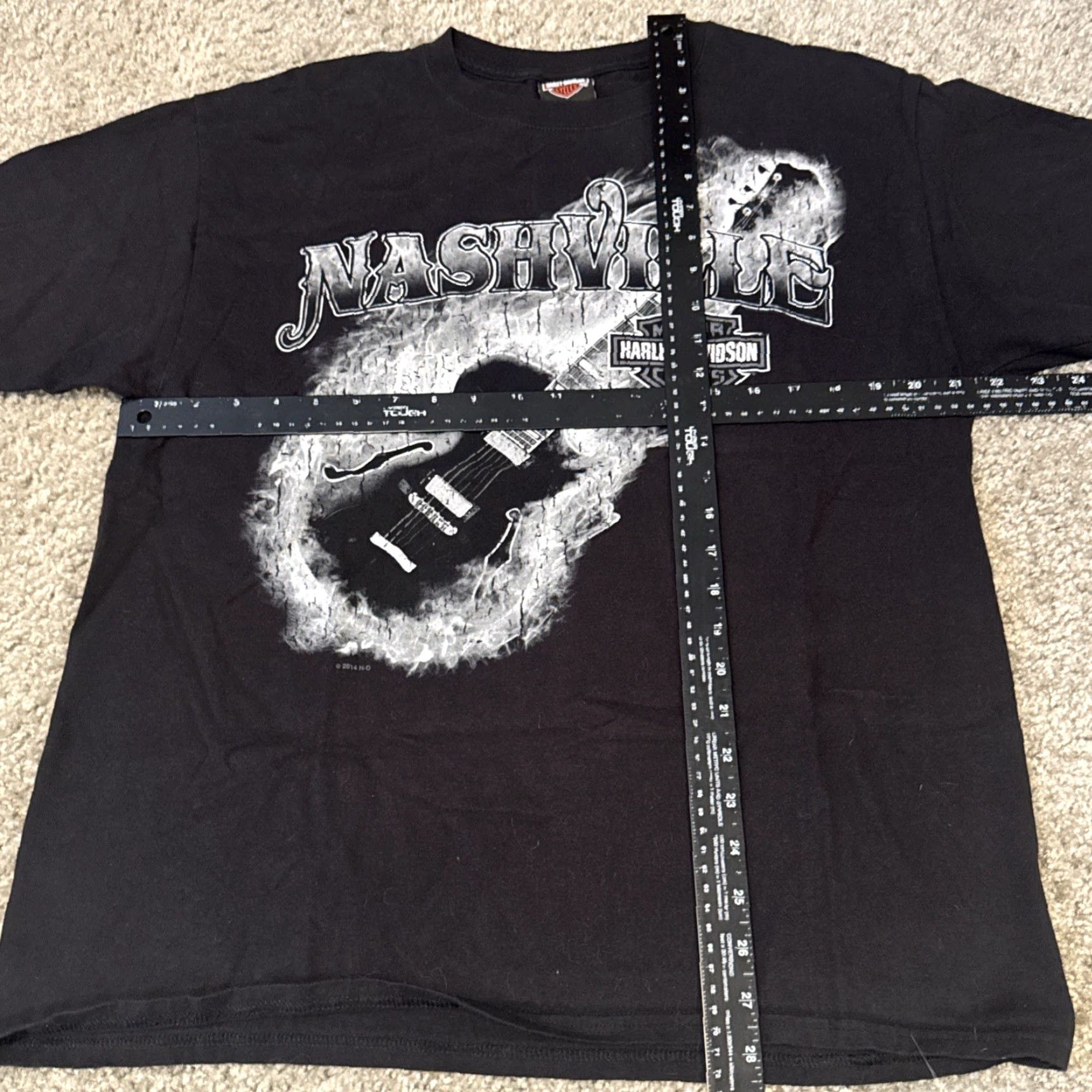 Harley Davidson Harley-Davidson Motorcycles Nashville Guitar Skeleton Biker Black T-Shirt Large Size US L / EU 52-54 / 3 - 5 Thumbnail