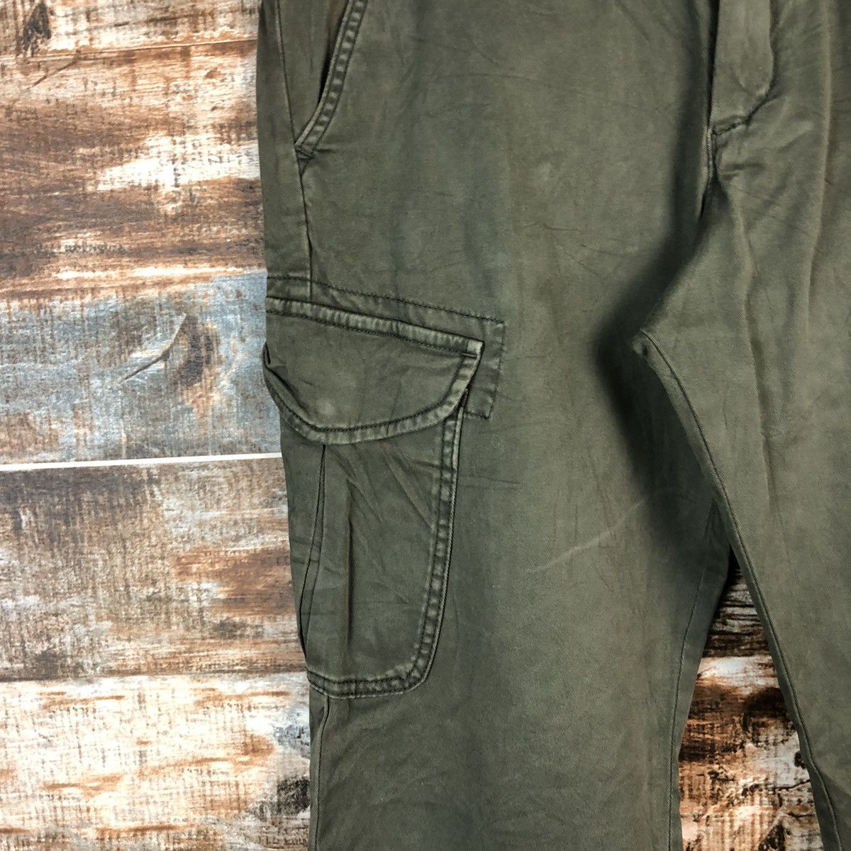 Japanese Brand DLL Uniqlo Green Cargo Multipocket Pants #C650 Size US 30 / EU 46 - 9 Thumbnail