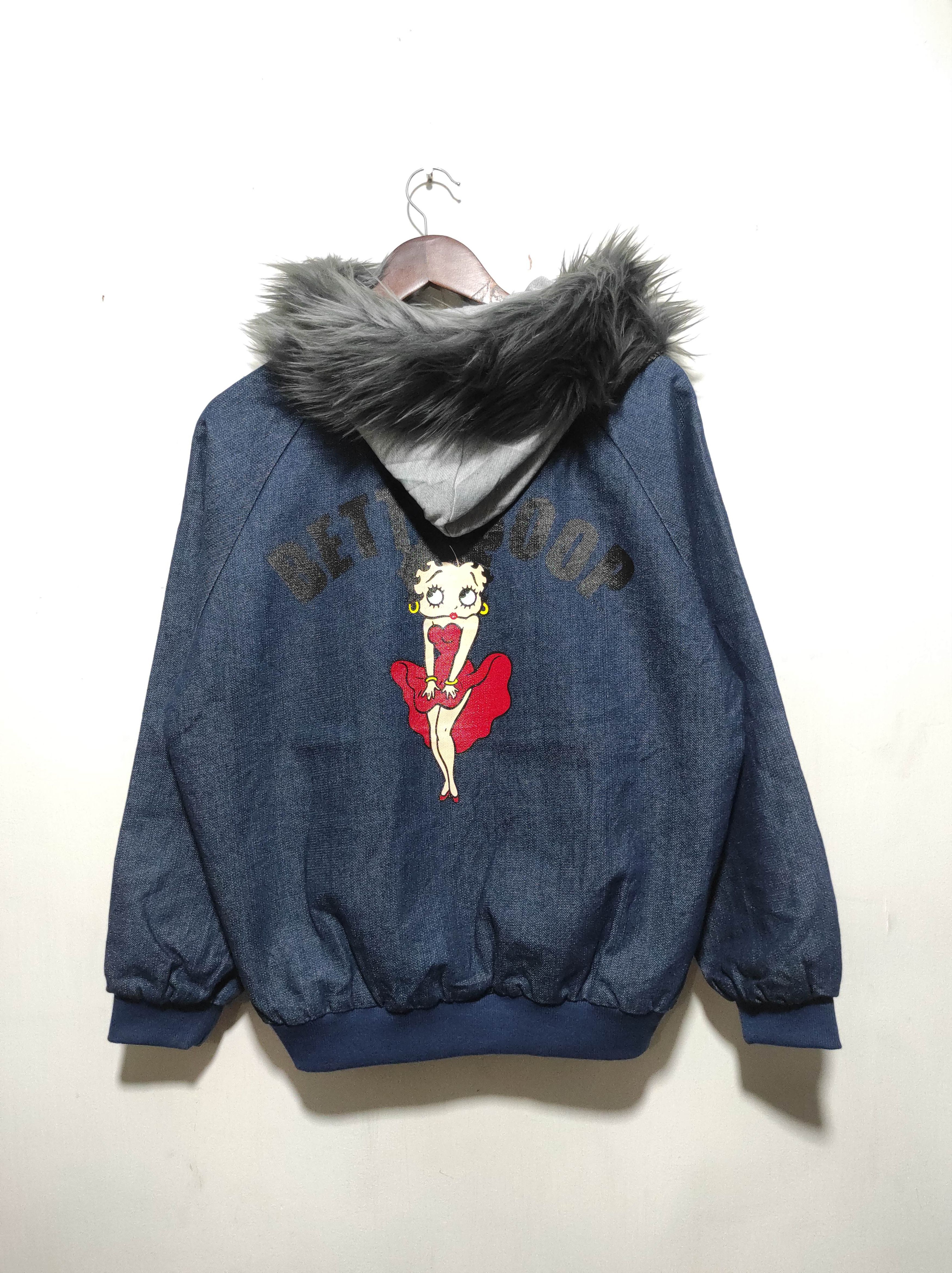 Anime Denifits x Betty boop Bomber Denim Zip Fur Hoodie Jacket Size US M / EU 48-50 / 2 - 13 Thumbnail