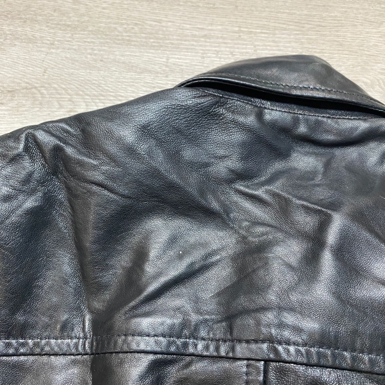 VTG Ralph Lauren Leather Jacket Women's 8 Biker Y2K Matrix