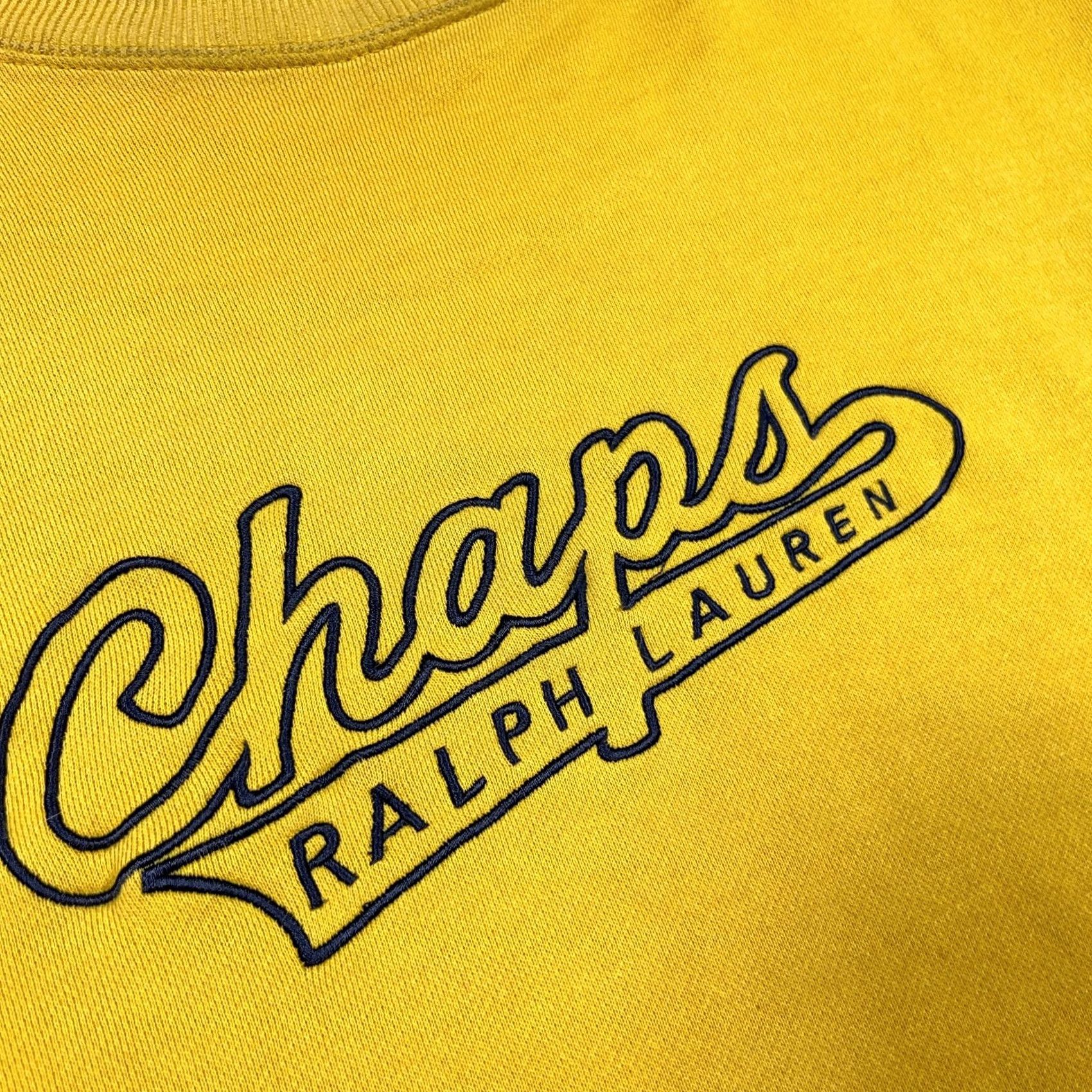 Chaps VINTAGE Chaps Ralph Lauren Sweatshirt Men 2XL Yellow Script 90s Grunge Pullover Crew Neck Long Sleeve Cardigan? Size US XXL / EU 58 / 5 - 2 Thumbnail