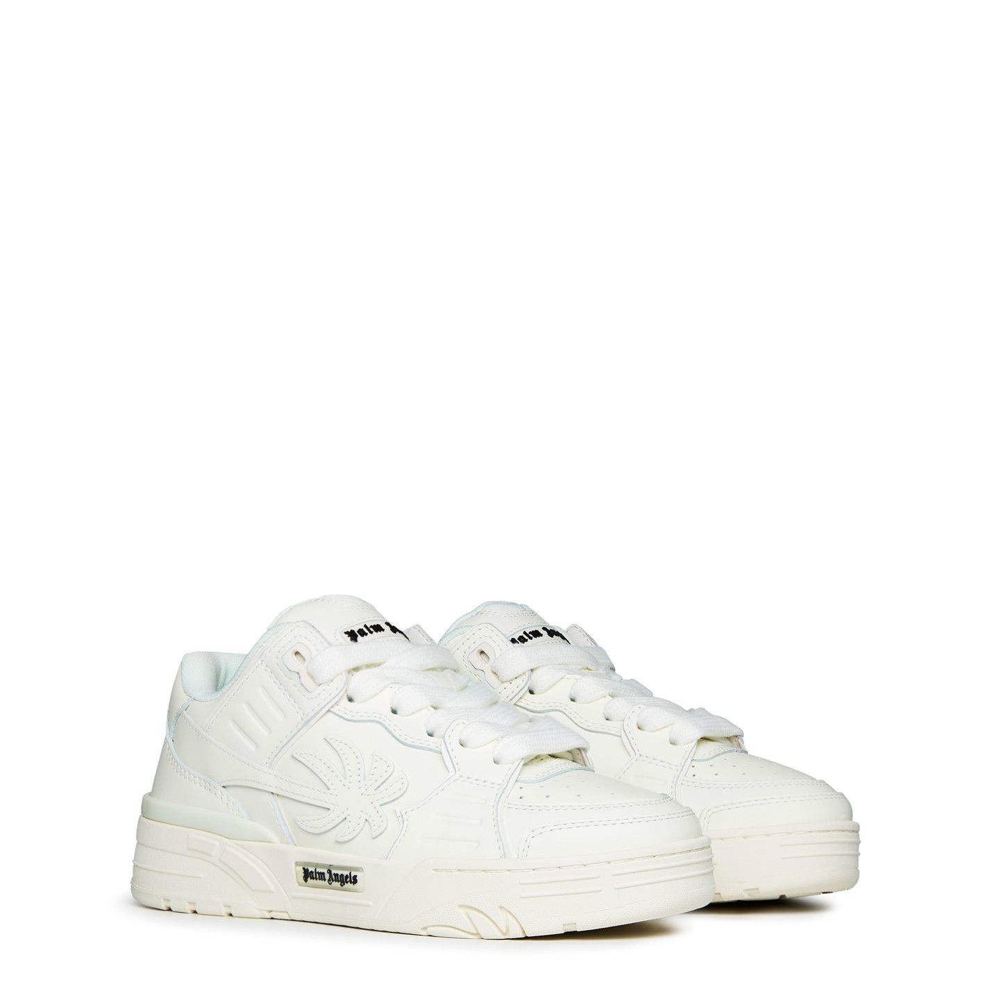 Palm Angels o1g2r1mq0325 Venice Leather Trainers in White Size US 6 / IT 36 - 4 Thumbnail