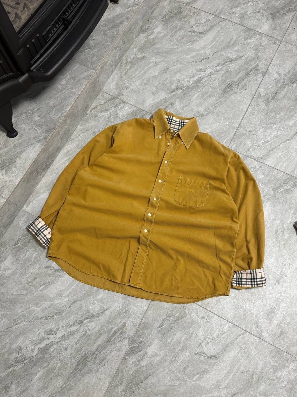 Burberry Burberry Corduroy Button Up Shirt Size US L / EU 52-54 / 3 - 1 Thumbnail