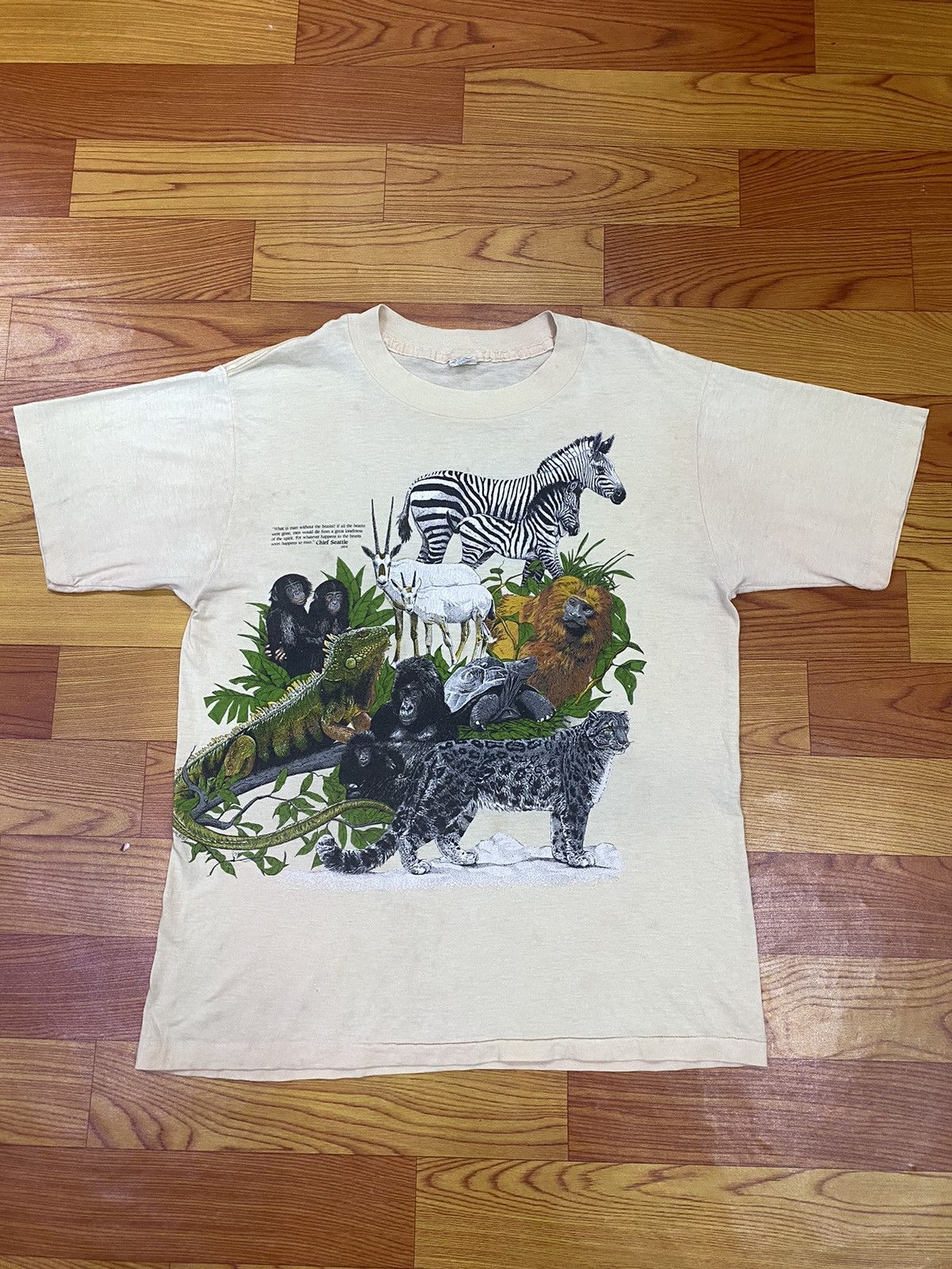 Vintage Rare Vintage 80s Animal Tee By Harlequin Size US M / EU 48-50 / 2 - 1 Thumbnail