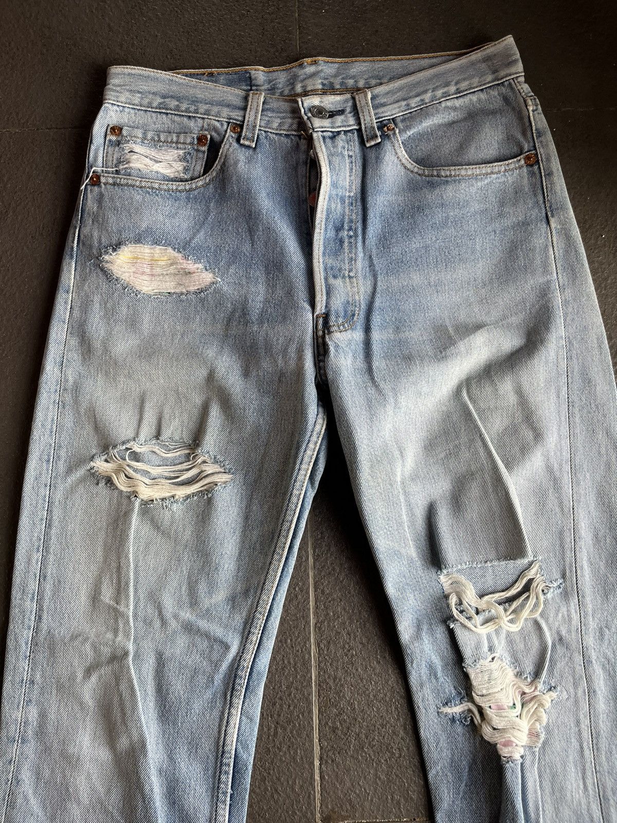 Levi's 32X36 Levi’s 501 Distressed Sun Faded 90’s Size US 32 / EU 48 - 3 Thumbnail