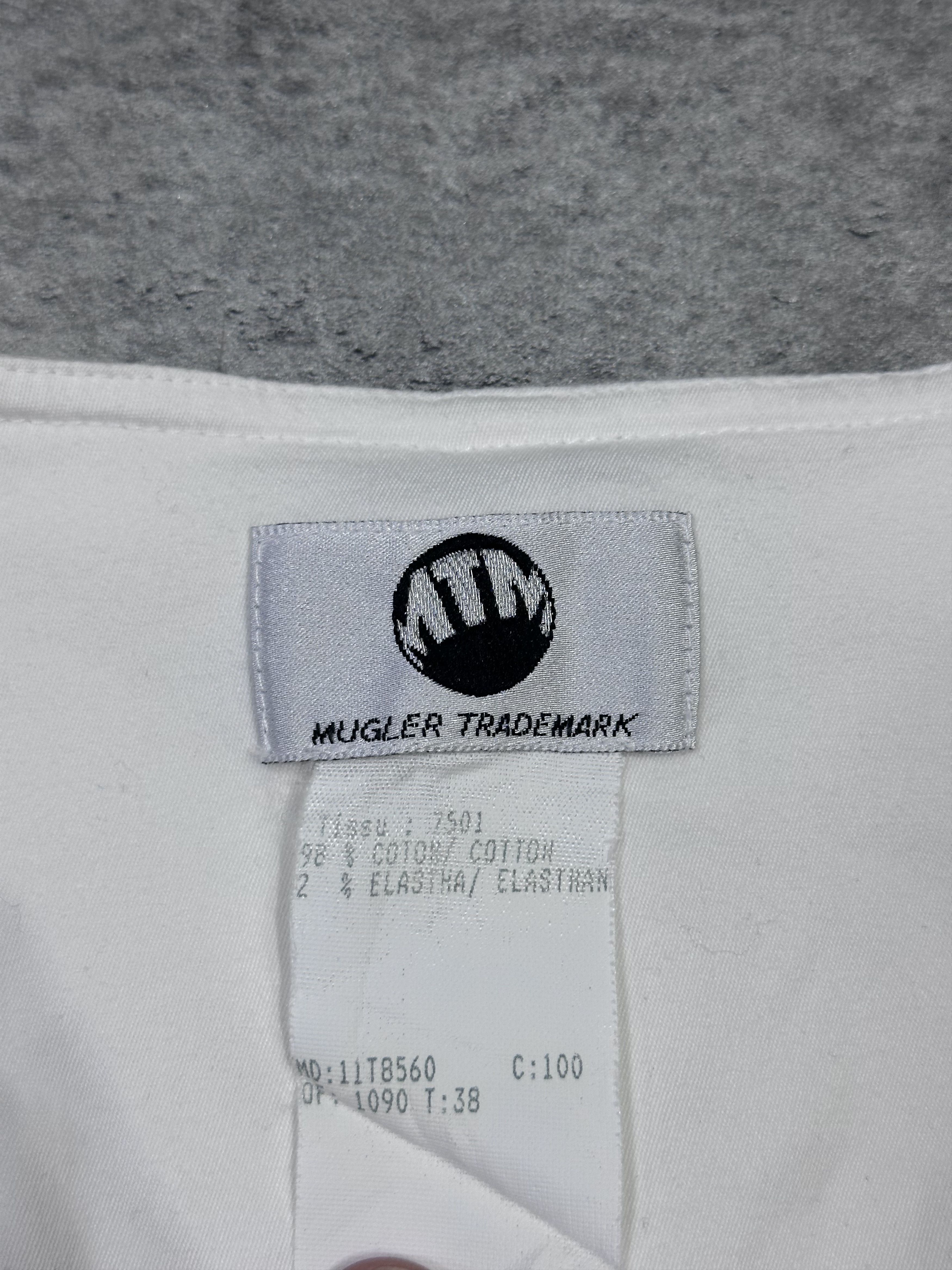 Mugler Mugler white cream top vest elegant Size S / US 4 / IT 40 - 5 Thumbnail