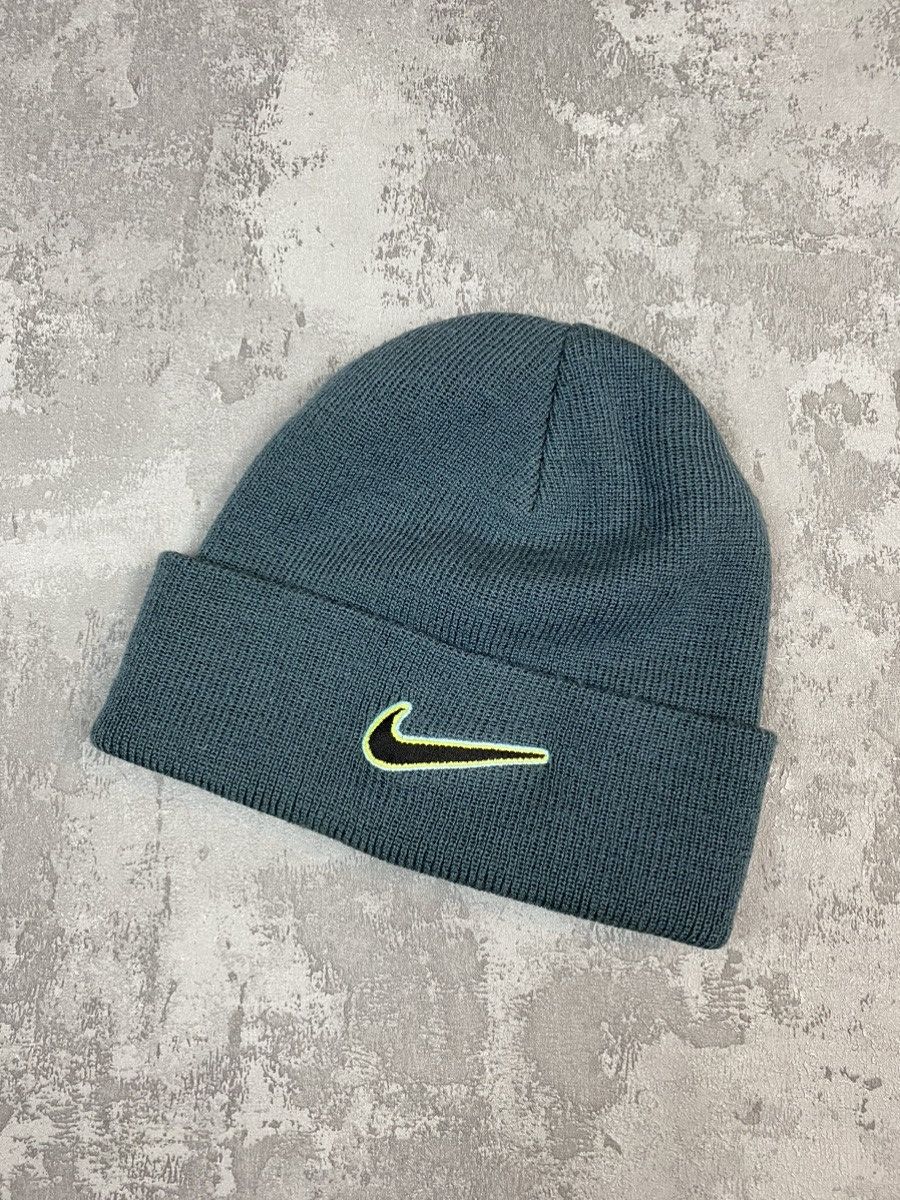 Nike × Vintage Vintage 90’s Nike Center Swoosh Beanie Size ONE SIZE - 1 Thumbnail