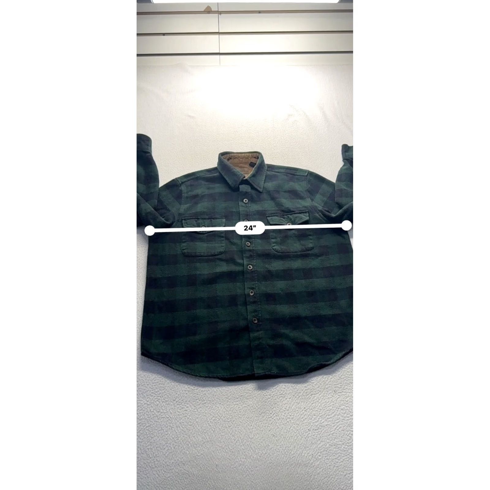 Vintage Marino Bay Shirt Unisex Adults L Green Plaid Heavyweight Flannel Button-Up Long Sleeve Cotton 100% Vintage? Size US L / EU 52-54 / 3 - 7 Thumbnail