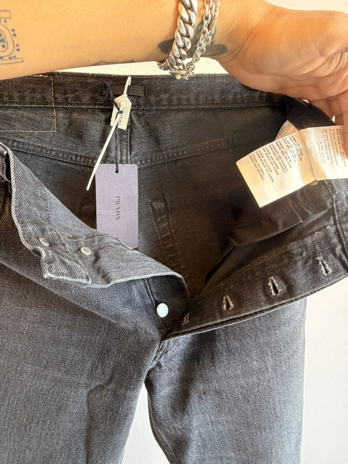 Prada Prada Five-pocket Denim Jeans Enamel Triangle Logo Size 31 Size US 31 - 13 Thumbnail