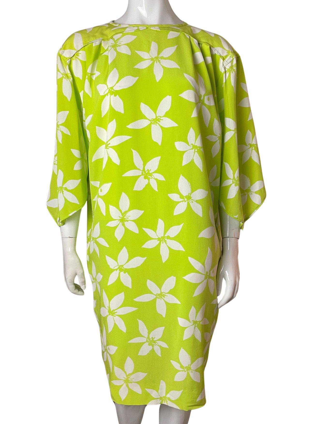 image of Ungaro Paris x Vintage 1980S Ungaro Paralléle Paris Silk Dress in Green, Women's (Size Small)