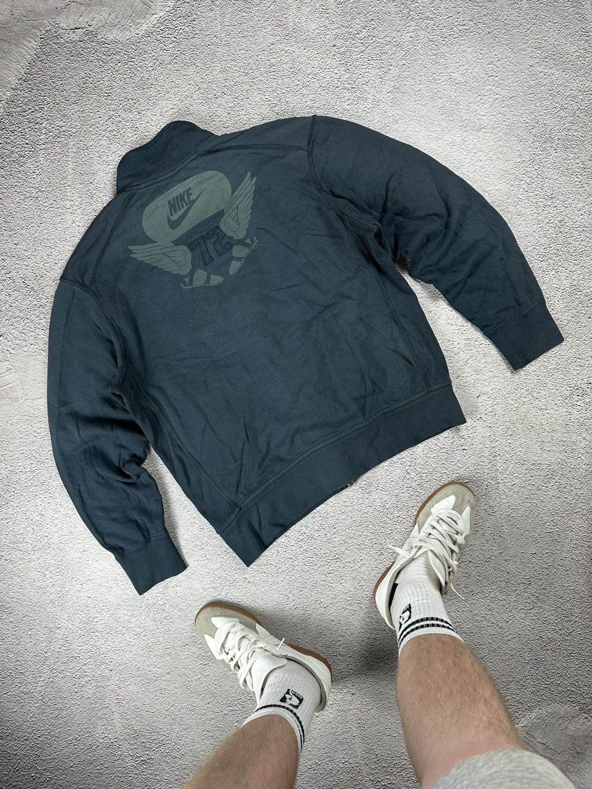 Nike Vintage Nike Jordan 72 Full Zip Hoodie Faded Distressed Size US XL / EU 56 / 4 - 2 Thumbnail