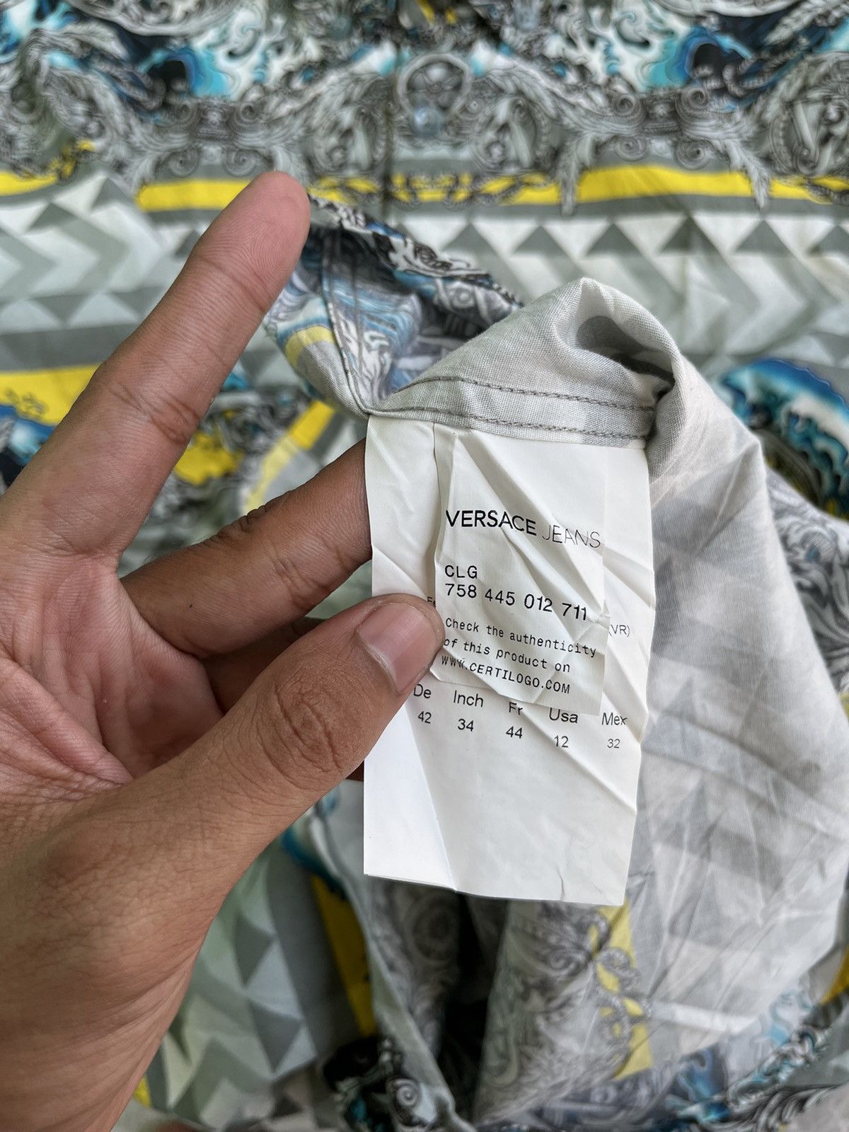 Versace Versace Jeans Full Print Button Shirt Size US M / EU 48-50 / 2 - 7 Thumbnail