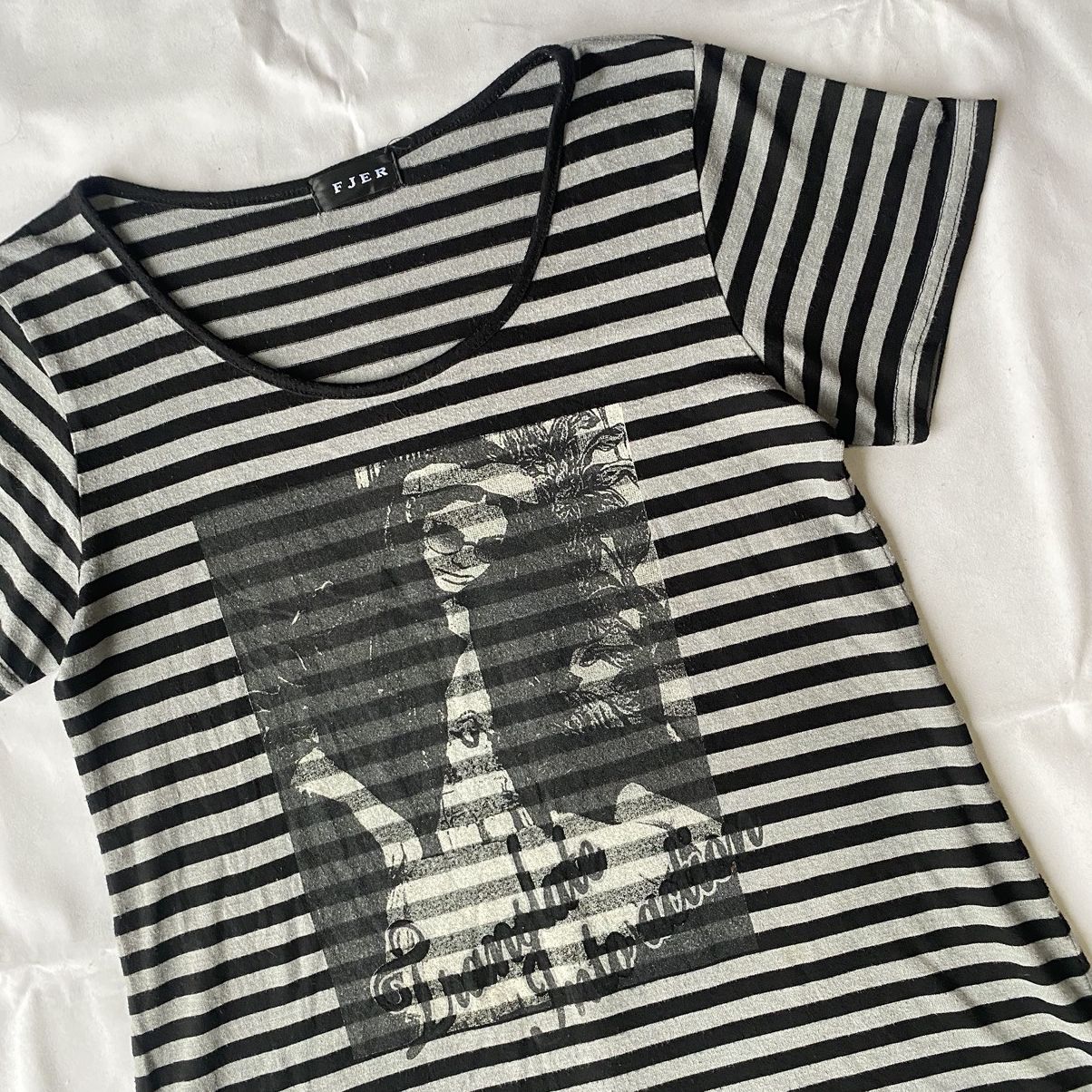 Hysteric Glamour × If Six Was Nine × Japanese Brand Fjer Striped Edgy Grunge Hysteric Glamour Style Tees Size US L / EU 52-54 / 3 - 6 Thumbnail