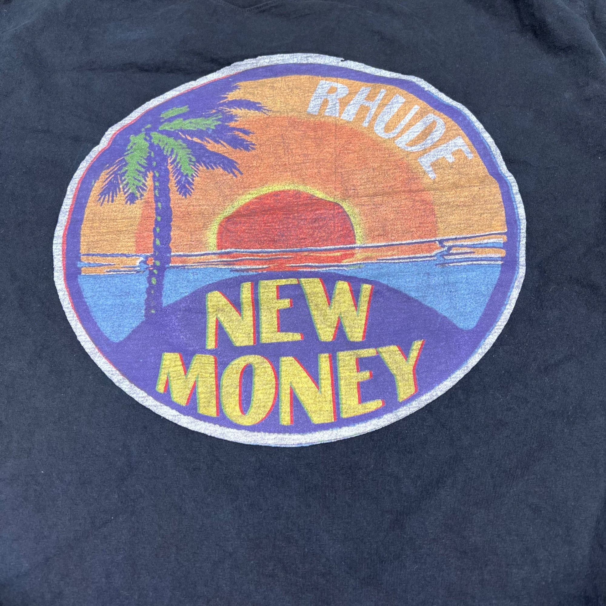 Rhude NEW RHUDE NEW MONEY BLACK TEE SZ MEDIUM Size US M / EU 48-50 / 2 - 3 Thumbnail