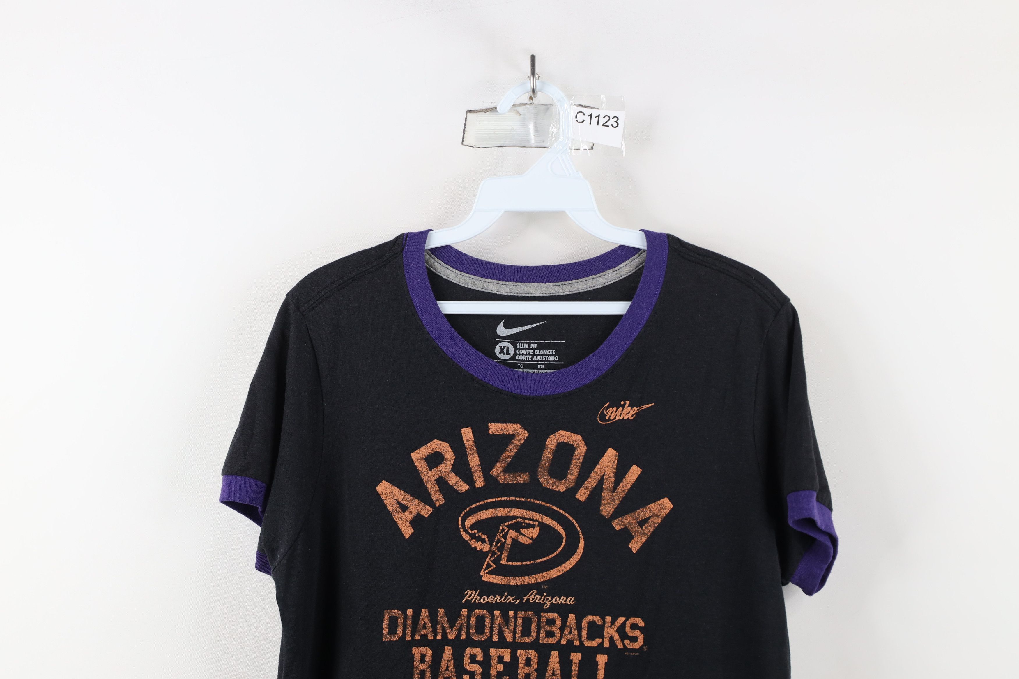 Nike × Vintage Vintage Y2K Nike Diamondbacks Baseball Ringer T-Shirt Black Size XL / US 12-14 / IT 48-50 - 2 Thumbnail