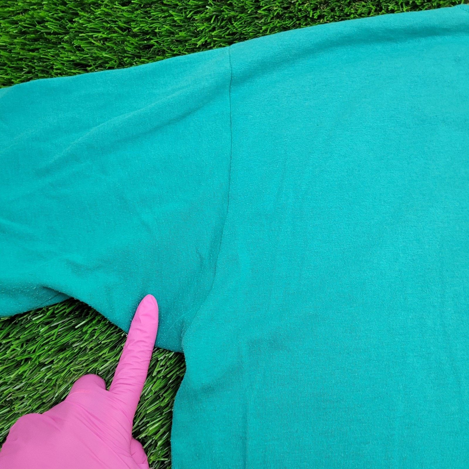 Jerzees Vintage 80s JERZEES By Russell Corp Blank Shirt L/XL 22x27 Size US XL / EU 56 / 4 - 4 Thumbnail