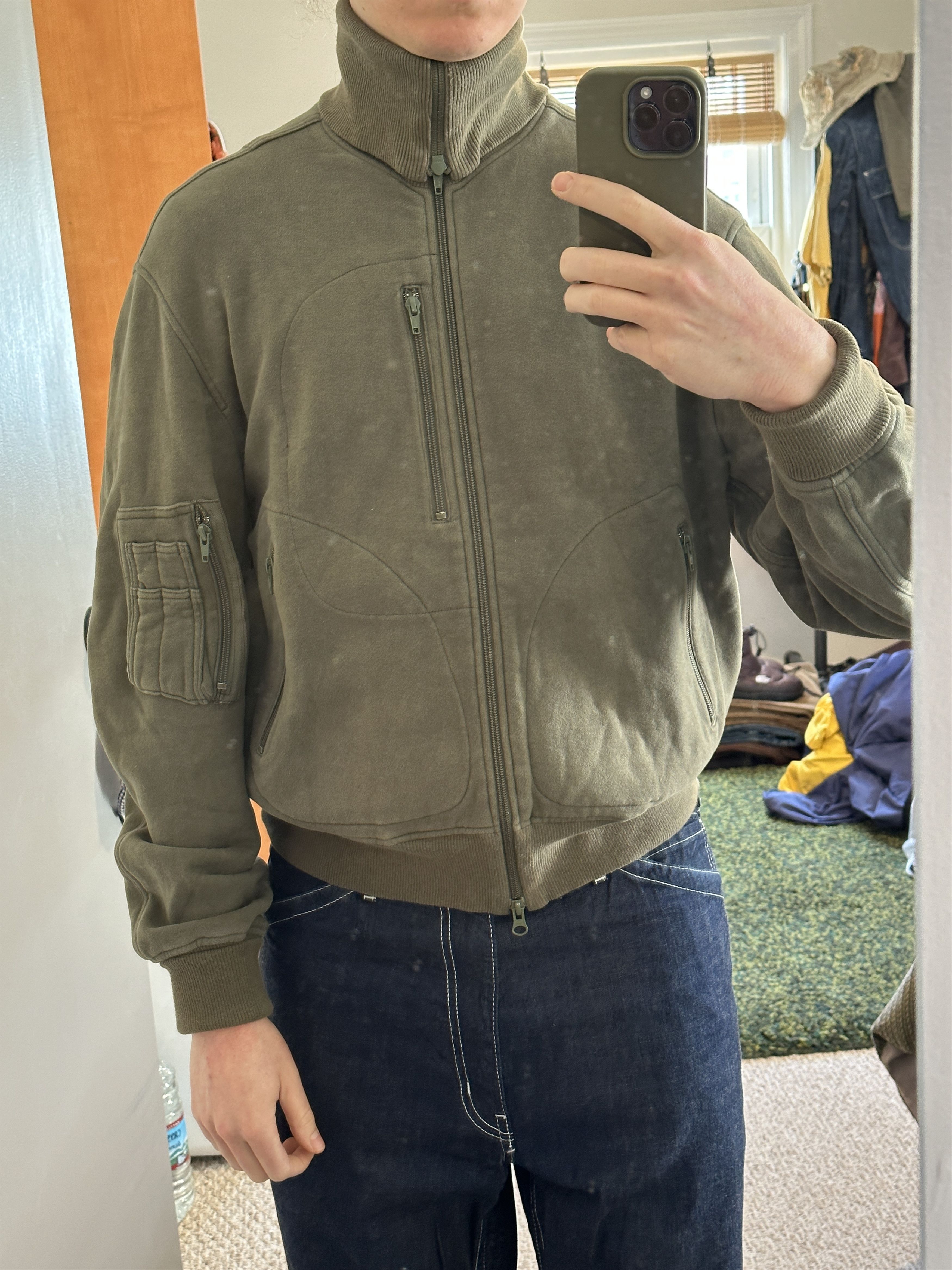 Y's × Y's for Men × Yohji Yamamoto High Neck Soft Cotton Bomber Jacket Size US L / EU 52-54 / 3 - 12 Thumbnail