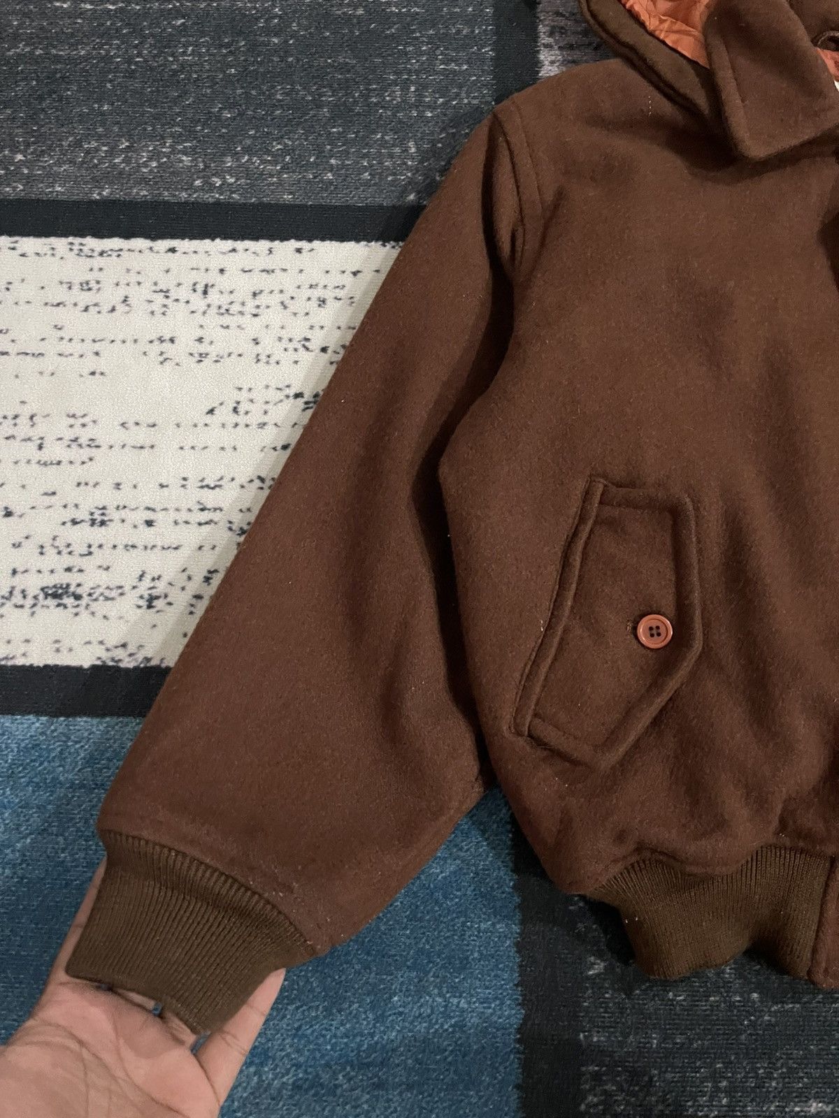 Japanese Brand × Vintage Vintage Flandre Club Hoodie Wool Jacket Size US L / EU 52-54 / 3 - 6 Thumbnail
