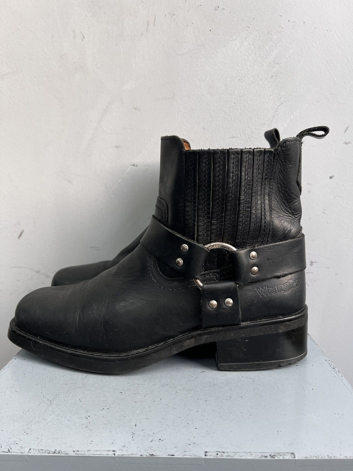 Wrangler Wrangler Black Leather Boots moto hype avant garde Size US 10 / EU 43 - 6 Thumbnail