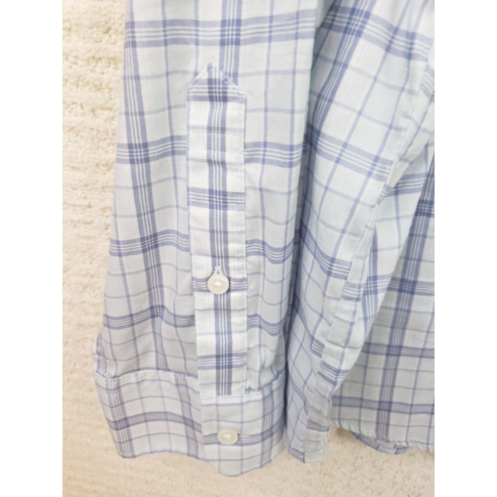 Faherty Faherty Button-Up Shirt Plaid Multicolor 100% Cotton Long Sleeve XL/XXL Regular Fit Mens Size US XXL / EU 58 / 5 - 5 Thumbnail