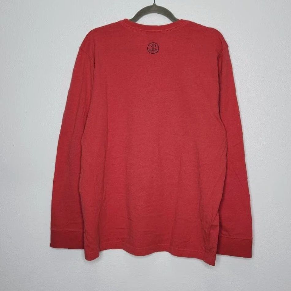 Life is Good Life is Good Shirt Unisex Adults Large Long Sleeve Life is Good Take A Hike Red Size US L / EU 52-54 / 3 - 4 Thumbnail