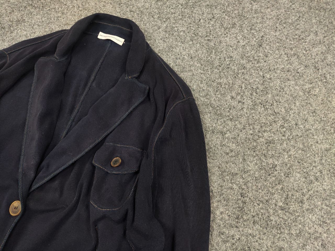 Brunello Cucinelli Brunello Cucinelli premium design classic Cotton Navy Blazer Size XL / US 12-14 / IT 48-50 - 4 Thumbnail