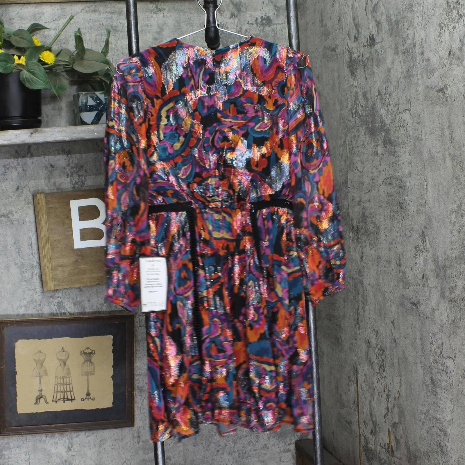 Vince Camuto Nwt Vince Camuto Chiffon Fit & Flare Dress Red Multi 2 Size XS / US 0-2 / IT 36-38 - 2 Thumbnail