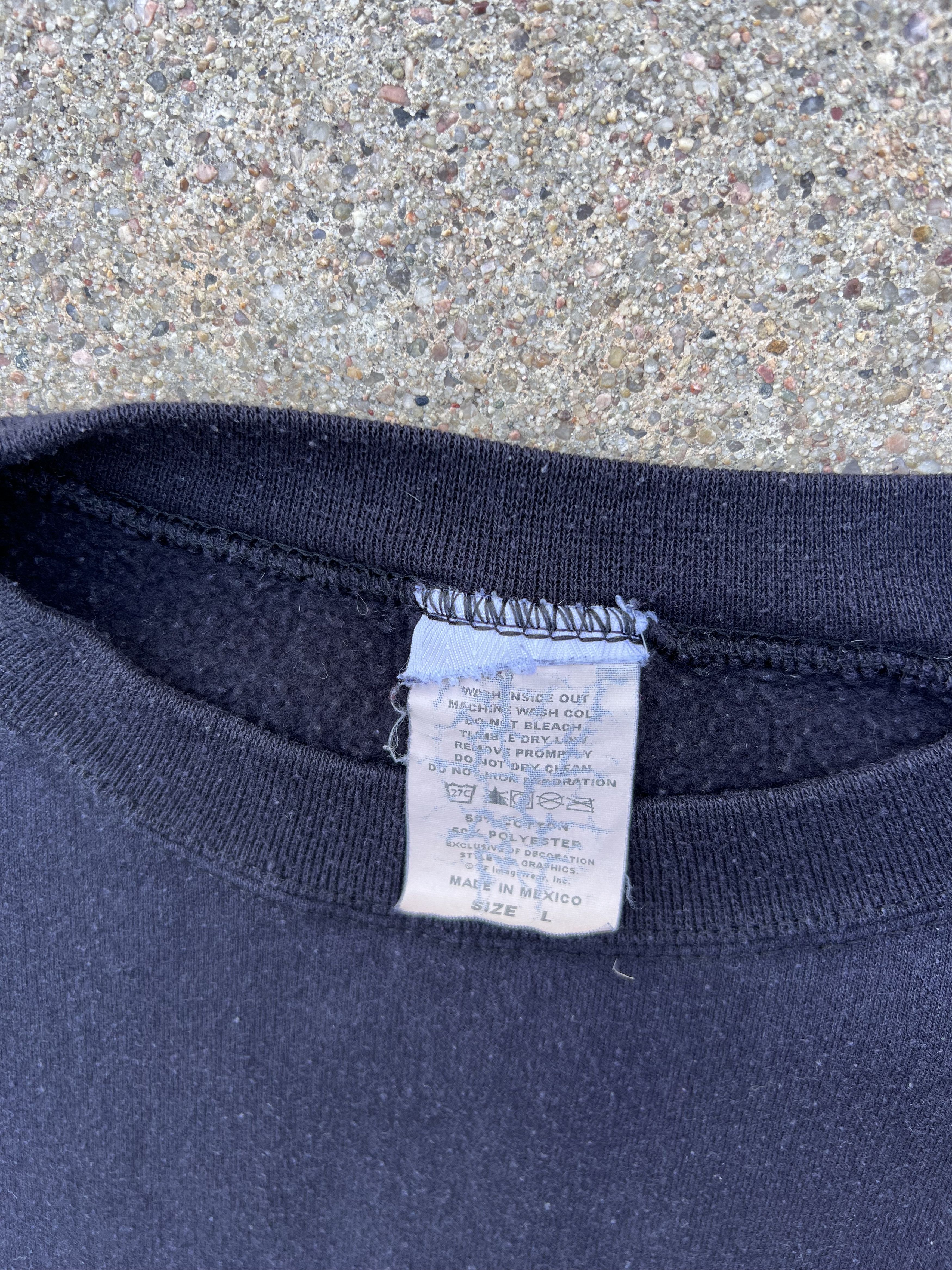 Vintage Vintage 90s Cut Tag Blank Crewneck Sweatshirt in Black Size US L / EU 52-54 / 3 - 4 Thumbnail