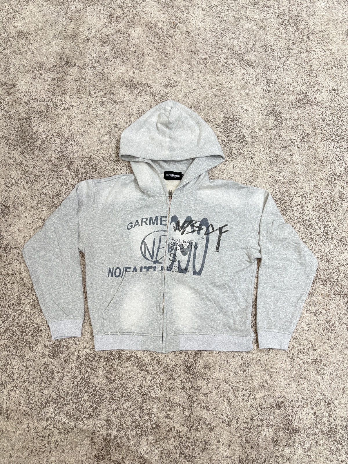 No Faith Studios NO FAITH STUDIOS SPLIT ZIP JACKET USED LIGHT