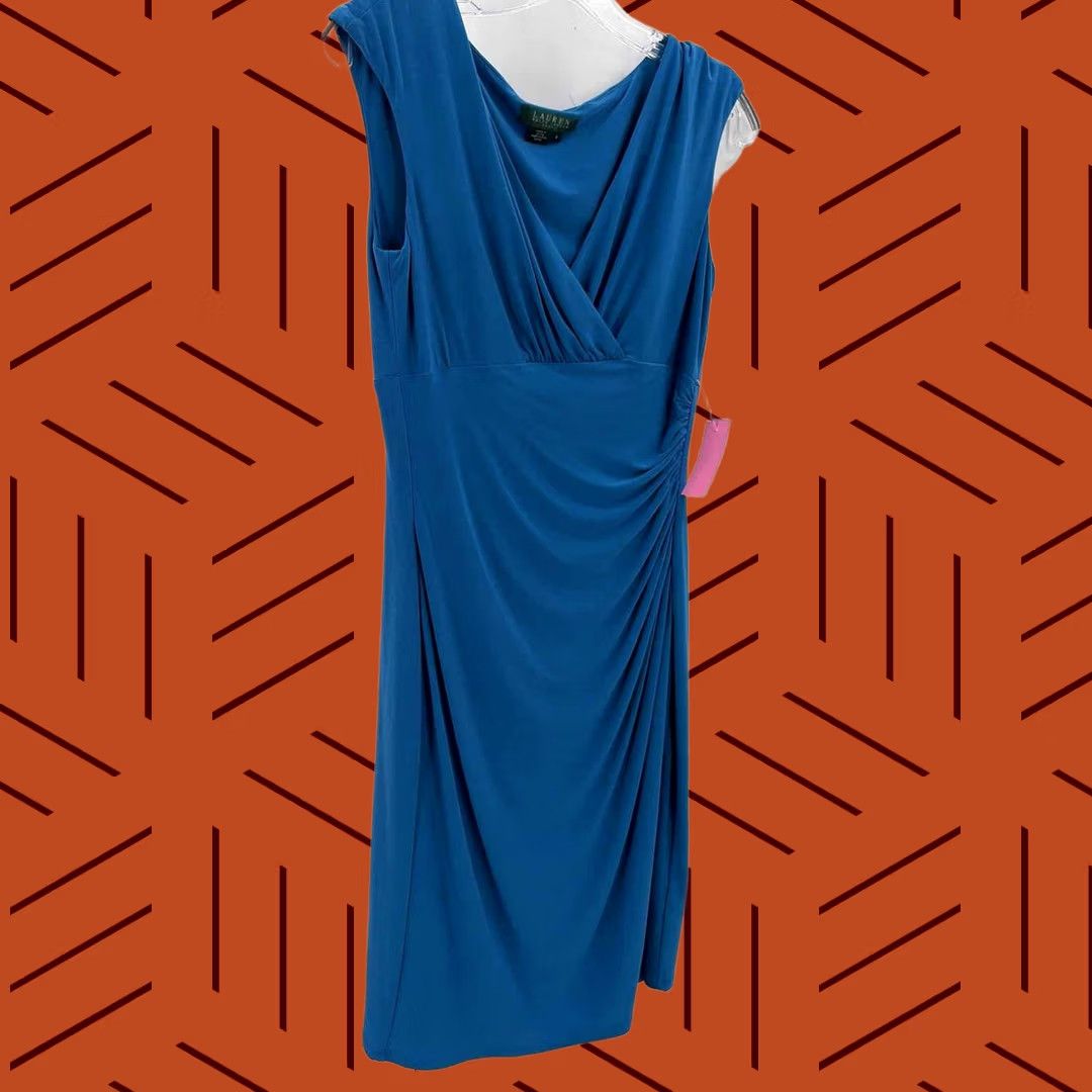 Vintage Pre-Owned Lauren Blue Size Small Knee Length Sleeveless Dress Size S / US 4 / IT 40 - 1 Thumbnail