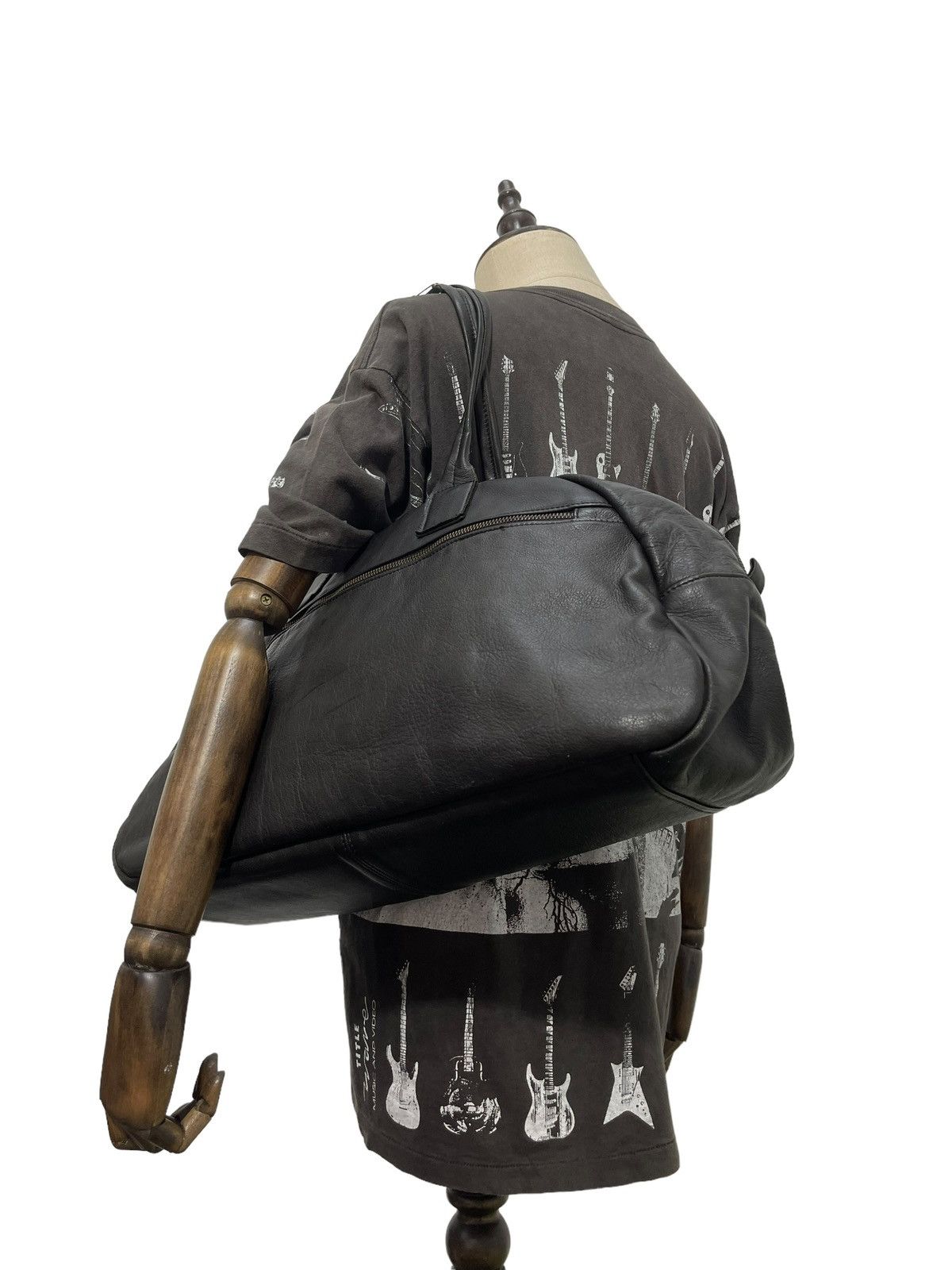 Full Leather Ciaopanic Standard Duffel Bag 5 in Black, Men's