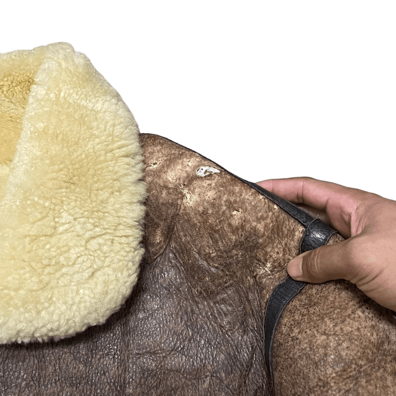 Leather Vintage B3 by Gleeman Military Sheepskin Coat Shearling Size US L / EU 52-54 / 3 - 6 Thumbnail
