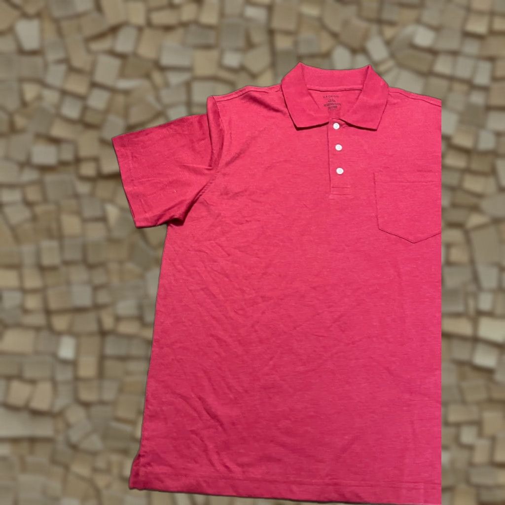 George George Polo Shirt, Men's Large, Red, Short Sleeve, Casual, Regular Fit, Brand George Size US L / EU 52-54 / 3 - 1 Thumbnail