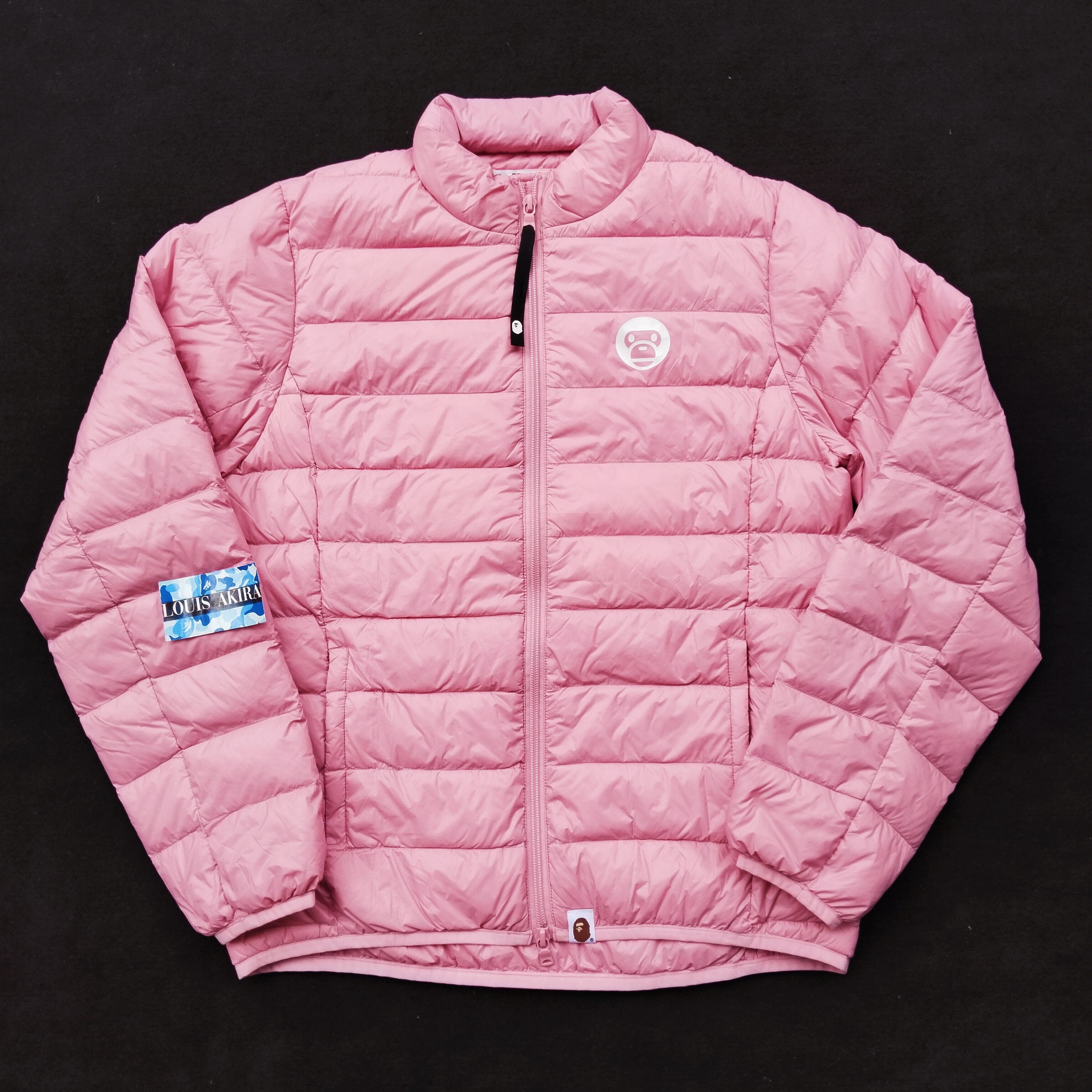 Bape Baby Milo Head Puffer Zip Pink Jacket