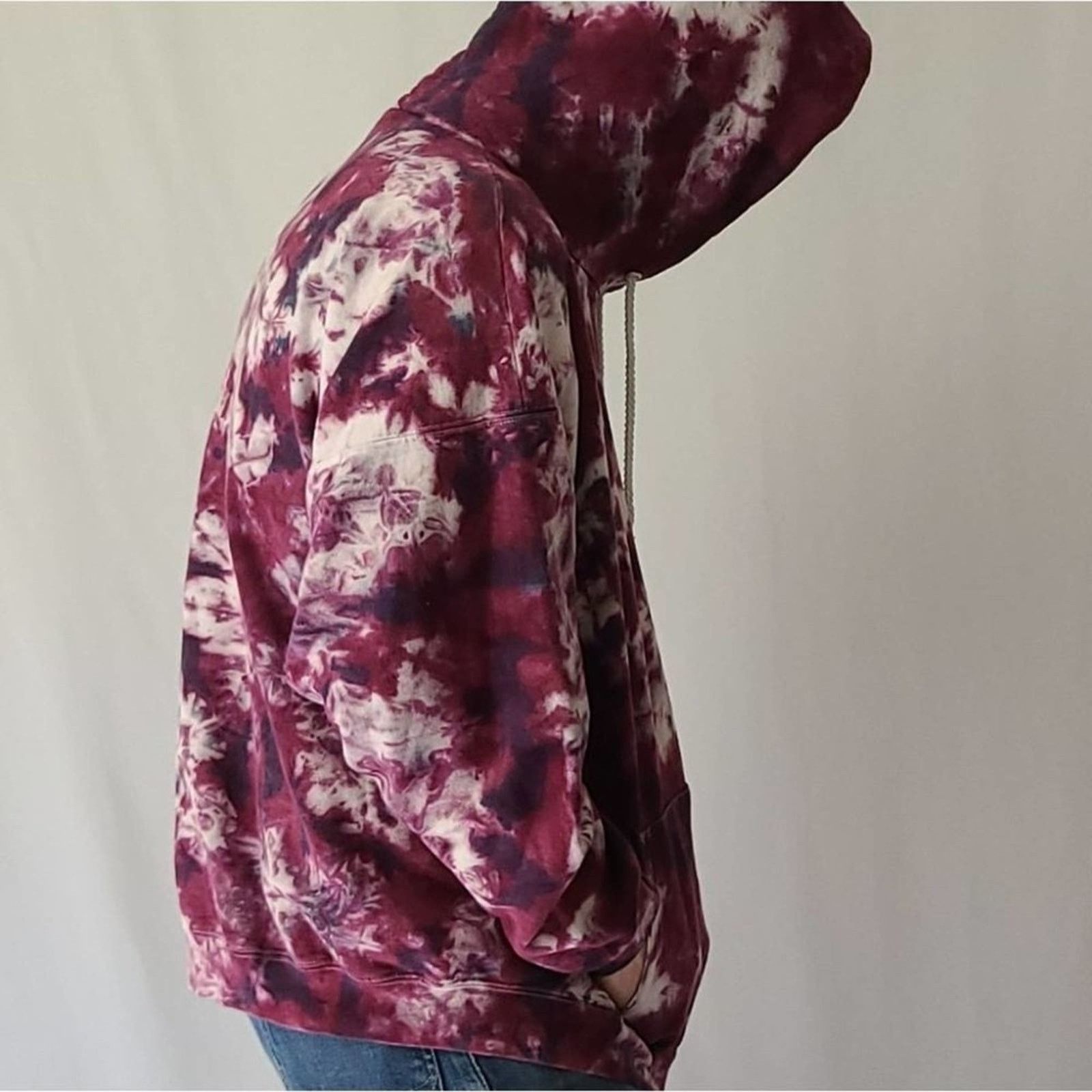Hanes Oversized Bleached Hoodie tie dye Size XXL / US 16-18 / IT 52-54 - 2 Thumbnail