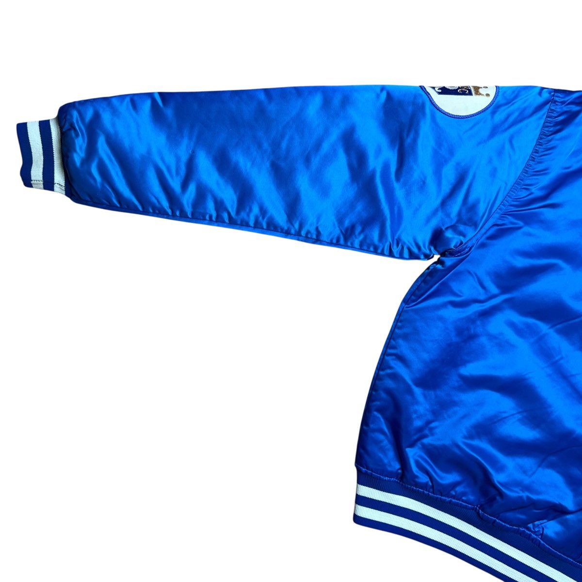 Starter 1990s MLB Kansas City Royals Starter Spell Out Satin Jacket Size US L / EU 52-54 / 3 - 14 Thumbnail