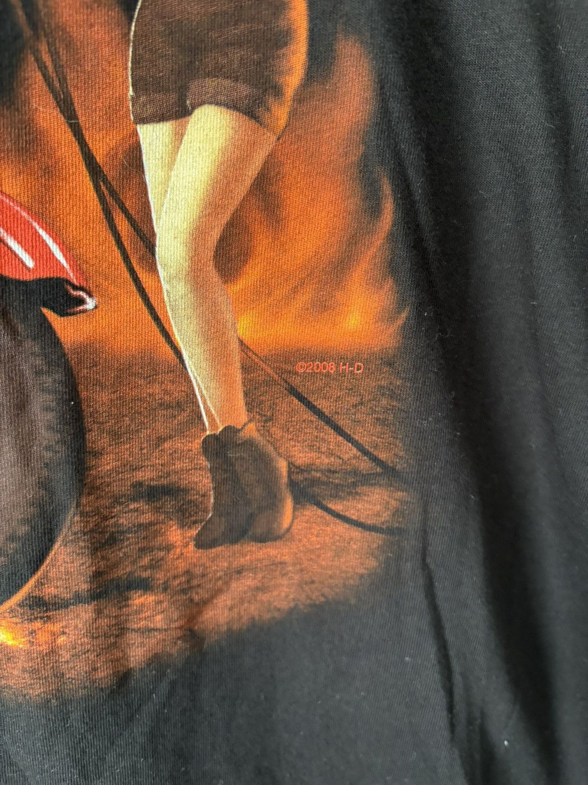Harley Davidson Vintage DEADSTOCK 2008 Harley Barbs Pinuup Tee Size US XL / EU 56 / 4 - 4 Thumbnail