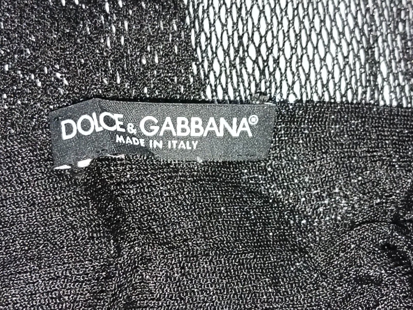 Dolce & Gabbana DOLCE & GABBANA ITALY Black Mesh Fabric Beach Wrap Shawl Size ONE SIZE - 8 Thumbnail