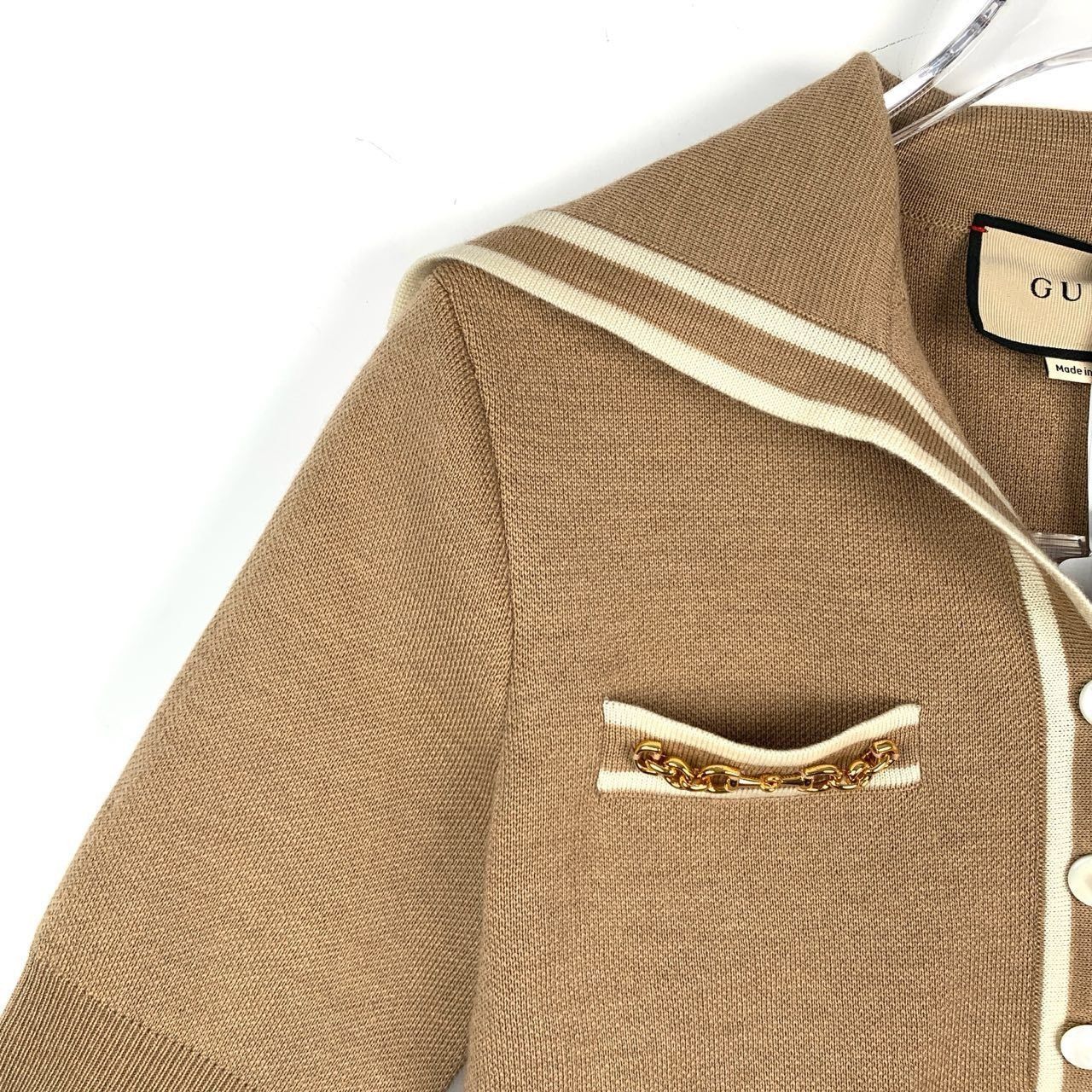 Gucci Gucci Made In Italy Brown Wool Short-Sleeve Sweater XS With Size XS / US 0-2 / IT 36-38 - 6 Thumbnail